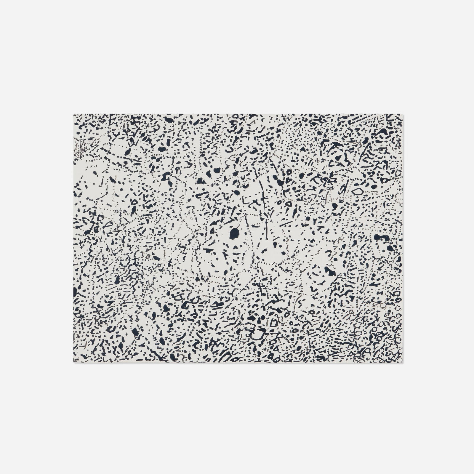 Jean Dubuffet, Paysage: Jean Dubuffet Paysage 1960 India ink on paper 9.25 h x 12.25 w in (23 x 31 cm) Signed and dated to upper left 'J. Dubuffet 60'. Titled to verso 'Paysage'. Provenance: Cordier & Warrn, New York |