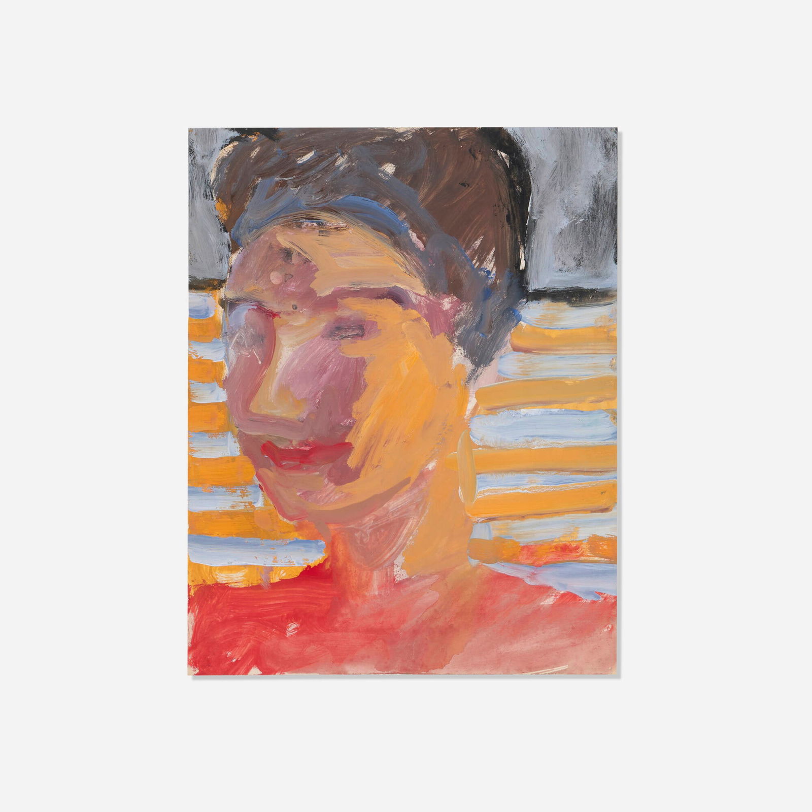 Richard Diebenkorn, Untitled: Richard Diebenkorn Untitled c. 1957-1963 gouache on paper 14.25 h x 11.25 w in (36 x 29 cm) This work has been authenticated by Phyllis Diebenkorn. Provenance: Estate of the artist | Greenberg