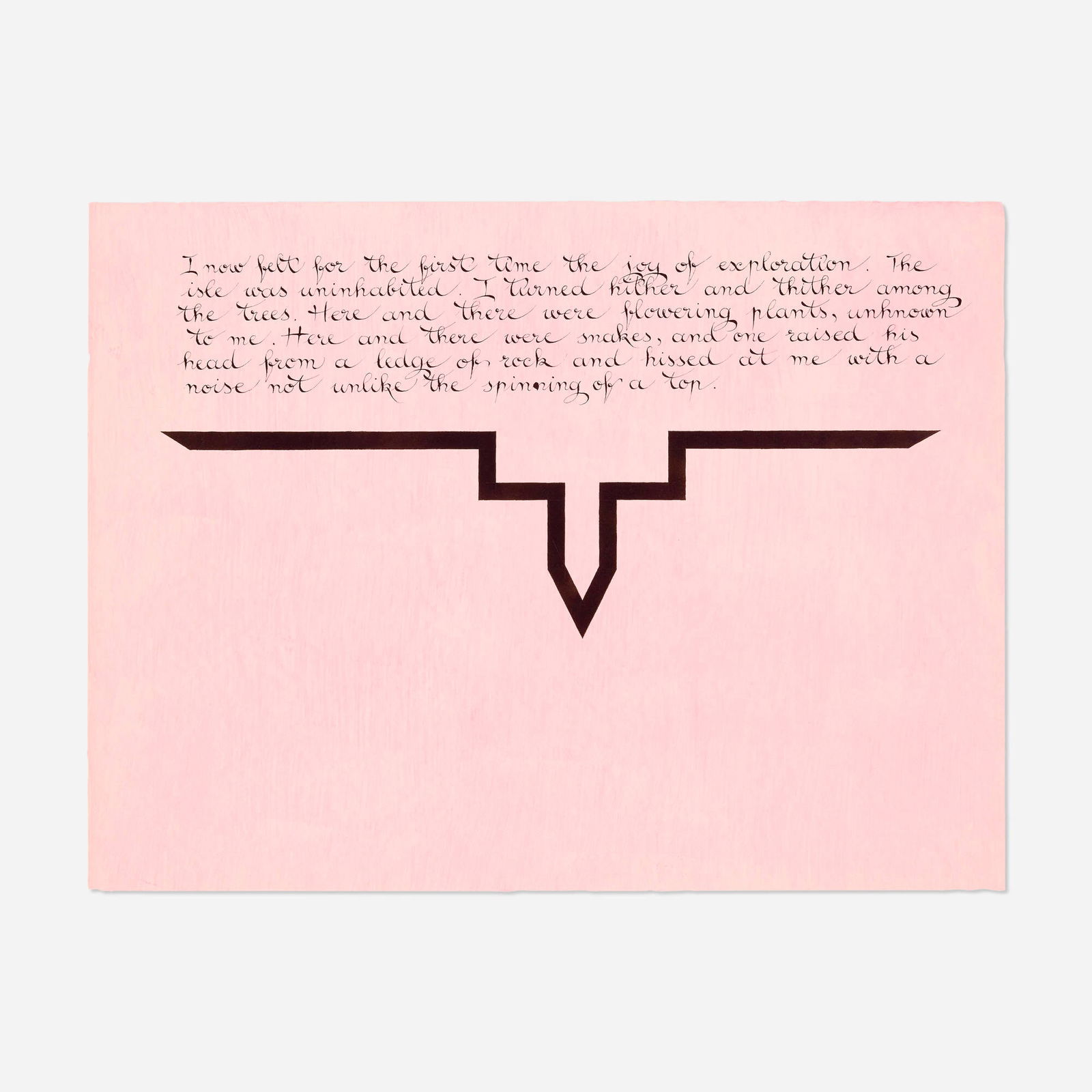 Guy de Cointet, I Now Felt...: Guy de Cointet I Now Felt... watercolor and ink on paper 15 h x 19.875 w in (38 x 50 cm) Provenance: Acquired directly from the artist by Berit Hokanson This work will ship from Los Angeles,