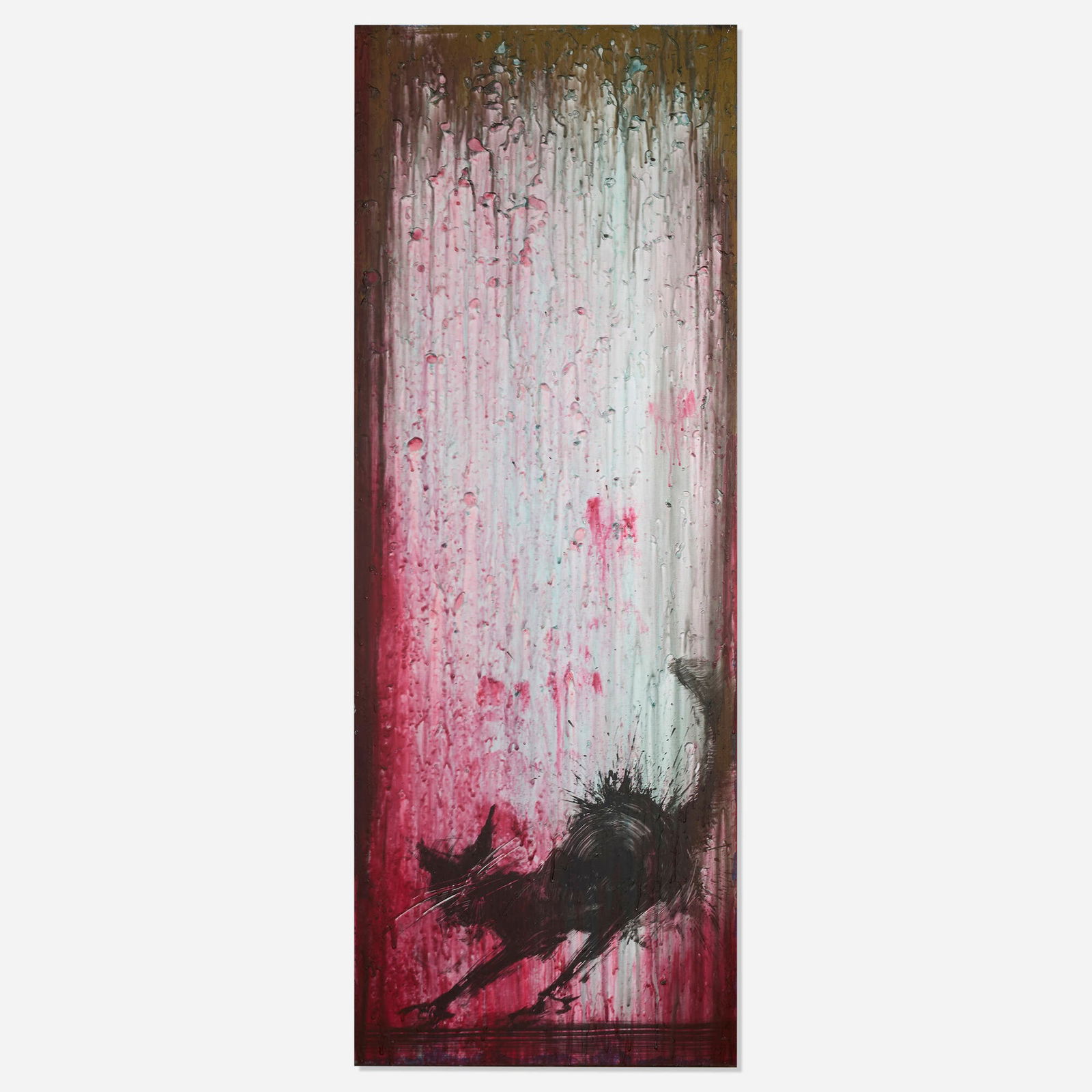 Richard Hambleton, Cat: Richard Hambleton Cat 1997 Plexiglas with high gloss paint and gel medium on wood door 64 h x 23.625 w x 2 d in (163 x 60 x 5 cm) Signed and dated to lower right 'R. Hambleton 97'. Provenance: