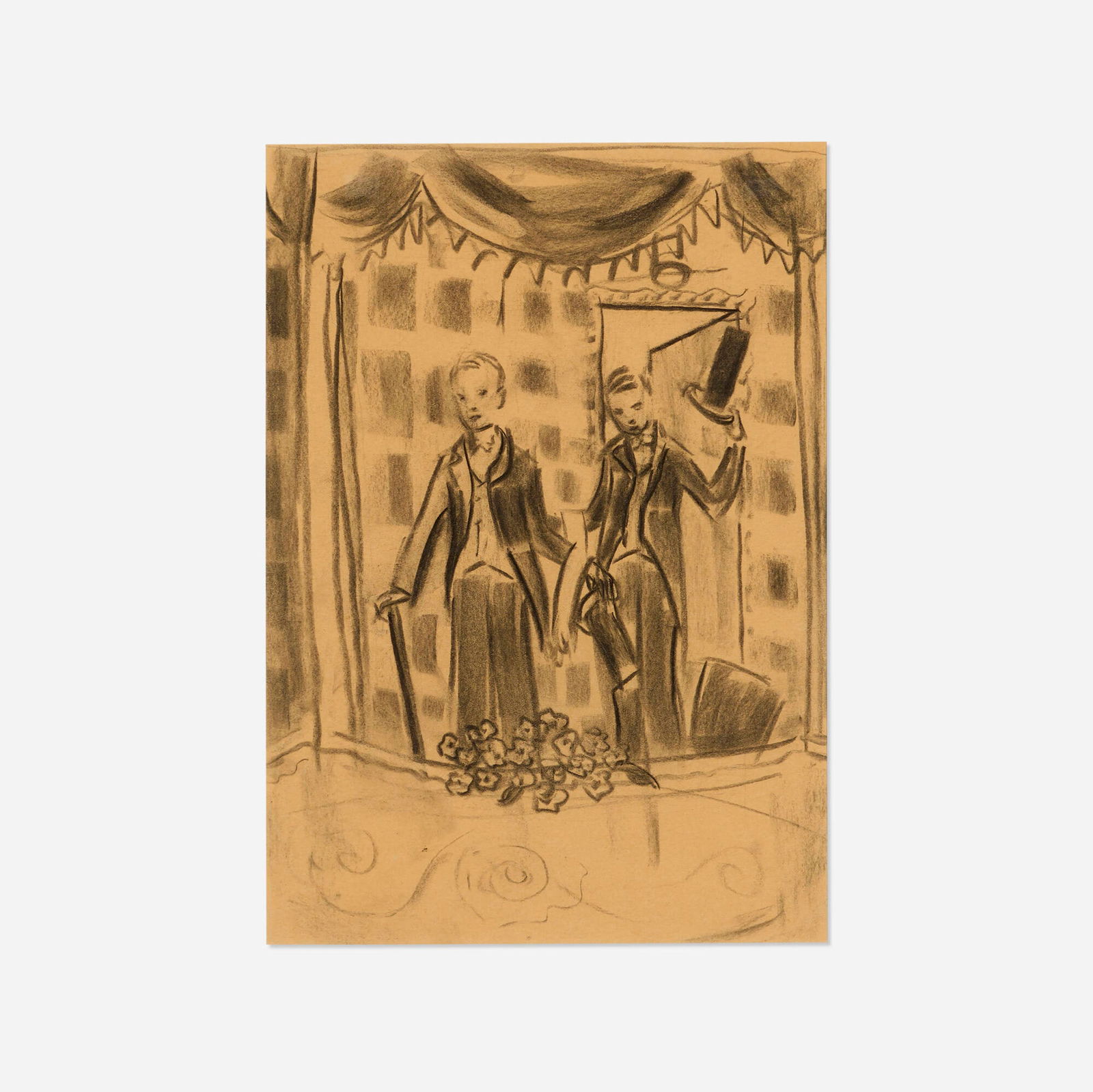 Elizabeth Peyton, Untitled (Barenboim and Bosie): Elizabeth Peyton Untitled (Barenboim and Bosie) 1993 charcoal on paper 16.5 h x 11.75 w in (42 x 30 cm) Provenance: Gavin Brown's Enterprise, New York | Private Collection | Phillips, New York,