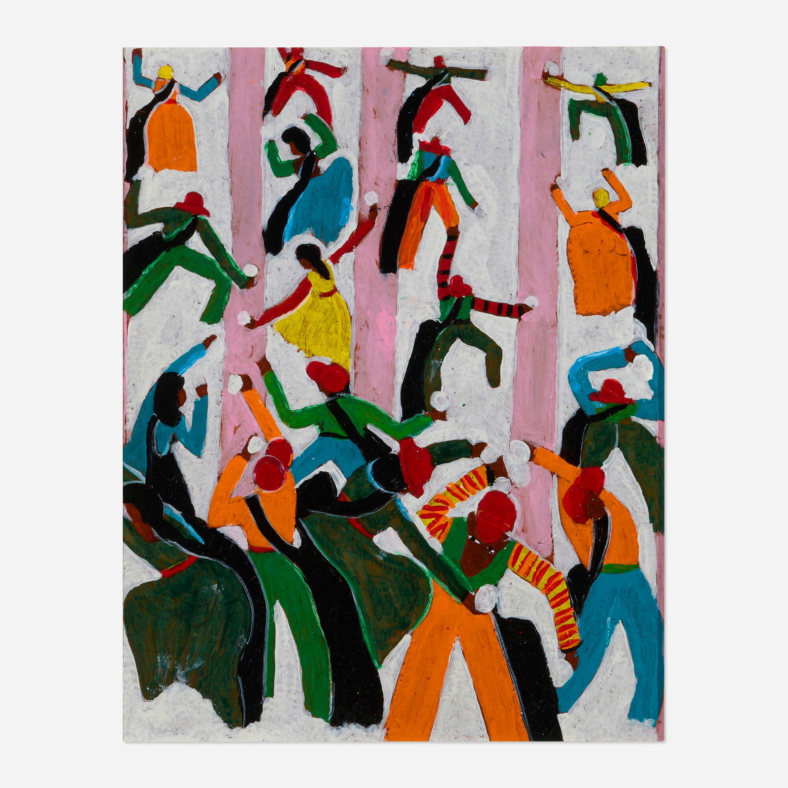 Winfred Rembert, Cotton Rows: Winfred Rembert Cotton Rows 2006 acrylic on carved and tooled leather 22 h x 17.875 w in (56 x 45 cm) Provenance: Estate of the artist | Private Collection Exhibited: Romance, Regret, and