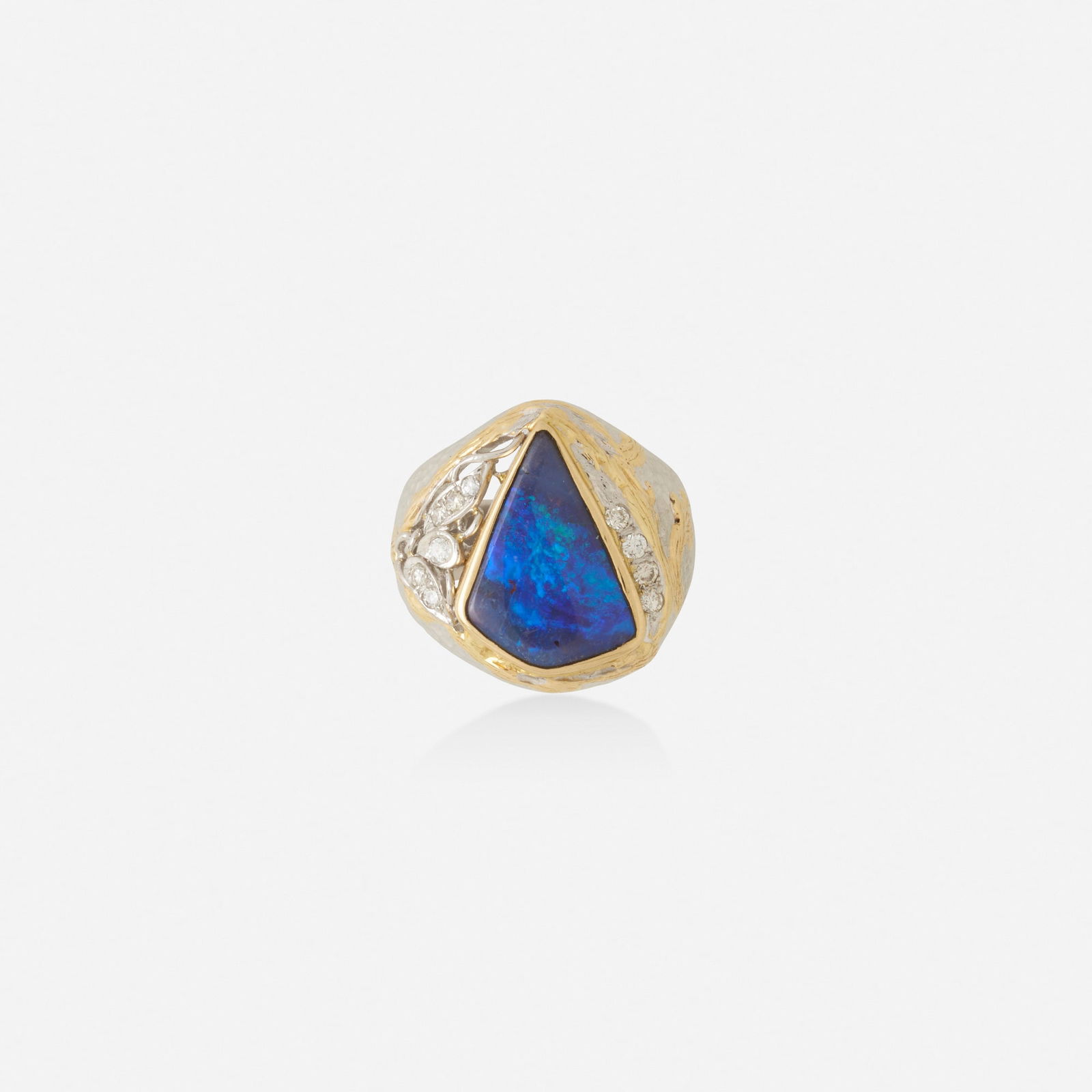 Opal and diamond ring - 2