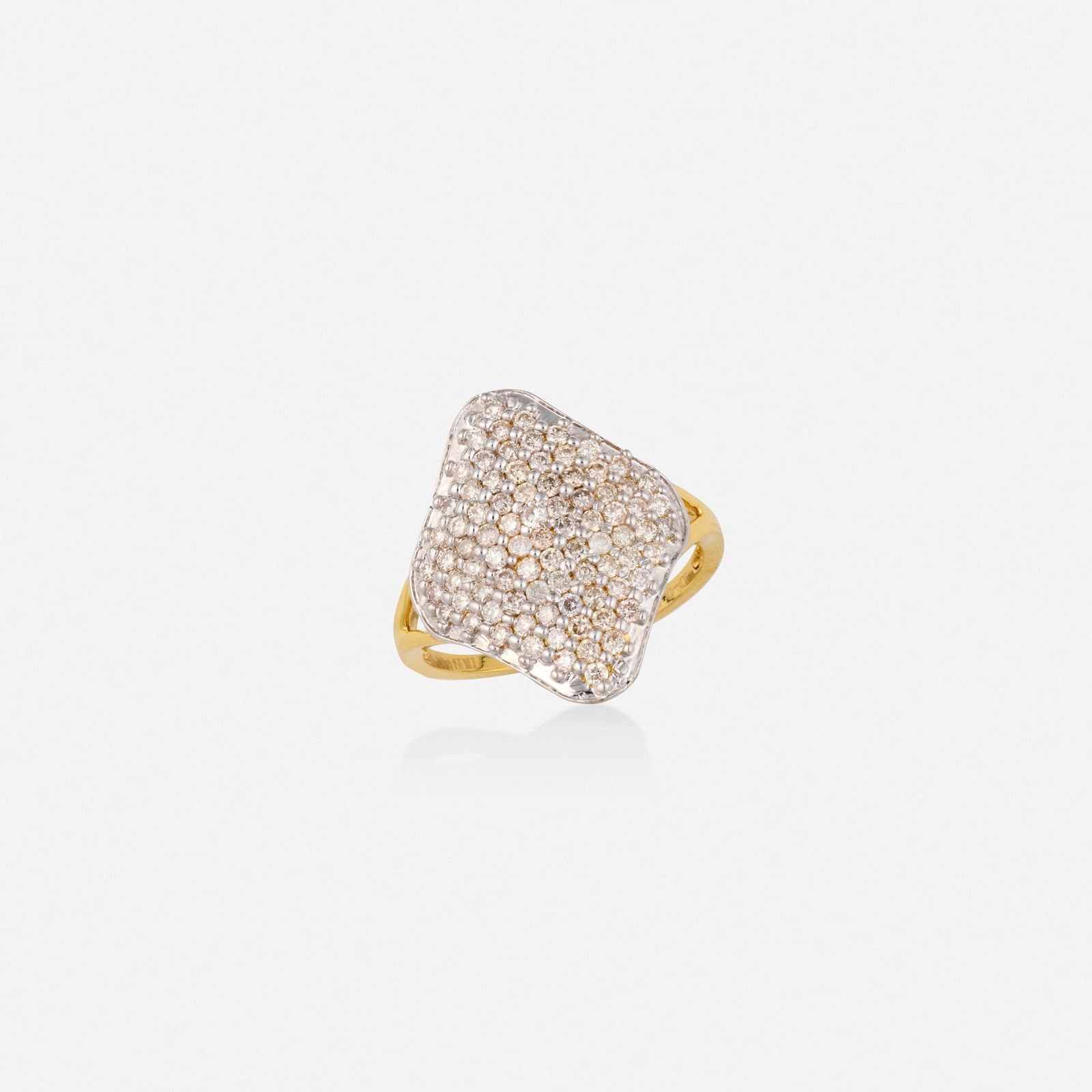 Diamond and bicolor gold ring (1 of 1)