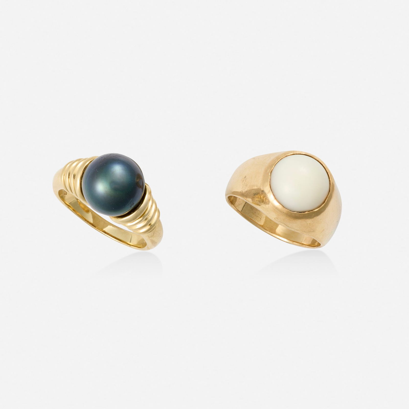Two gem-set and gold rings (1 of 1)