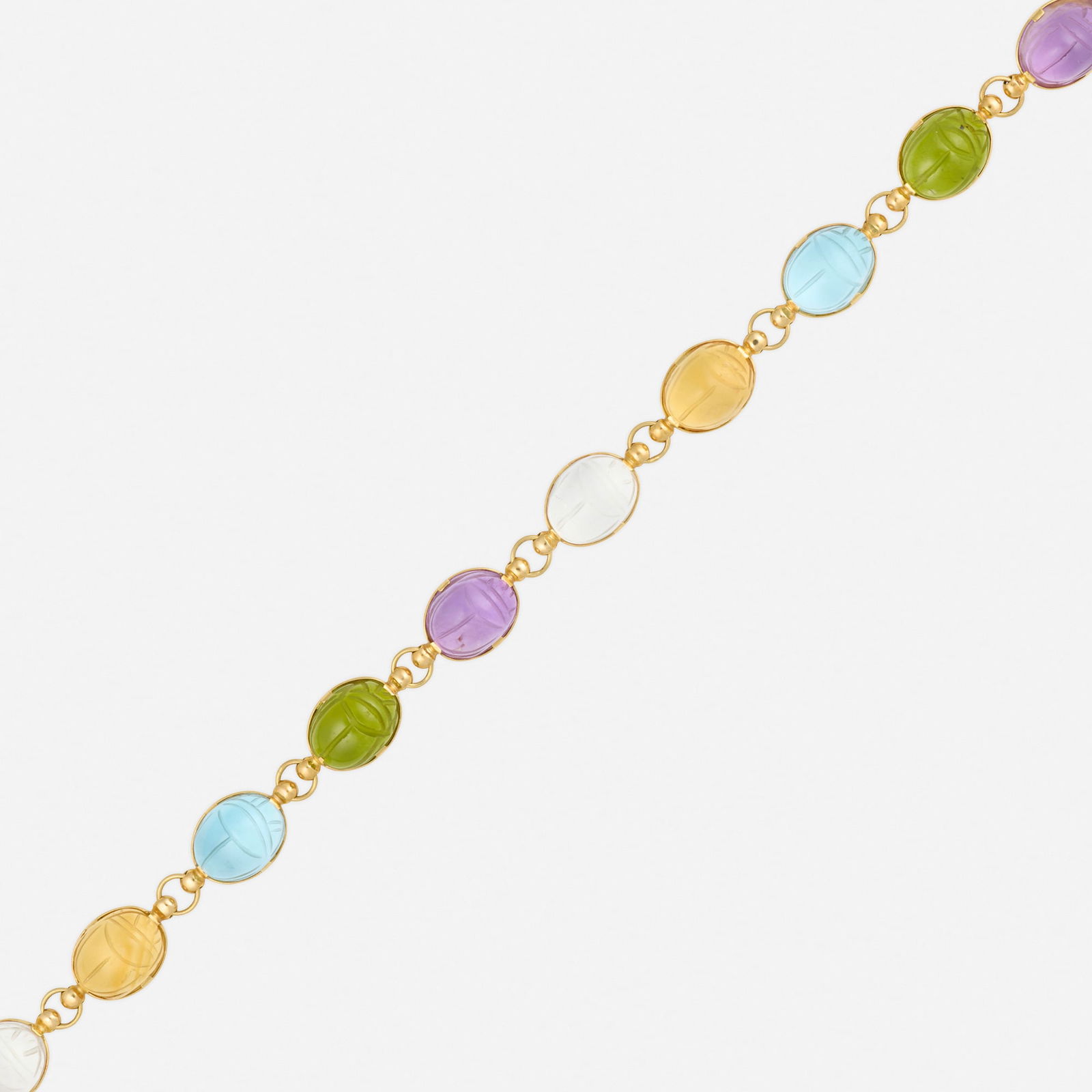 Multi-gem and gold bracelet (1 of 2)