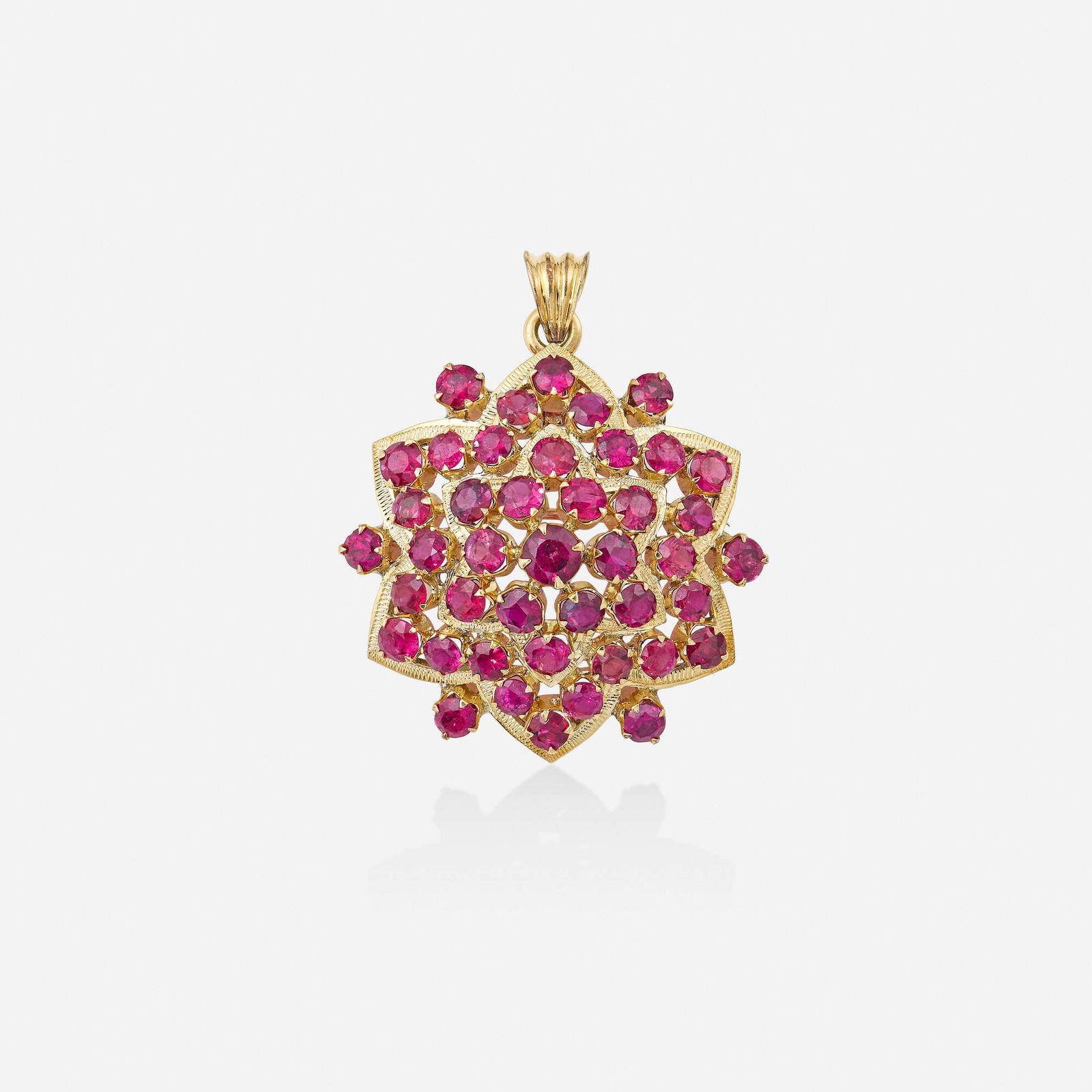Ruby and gold pendant brooch (1 of 2)