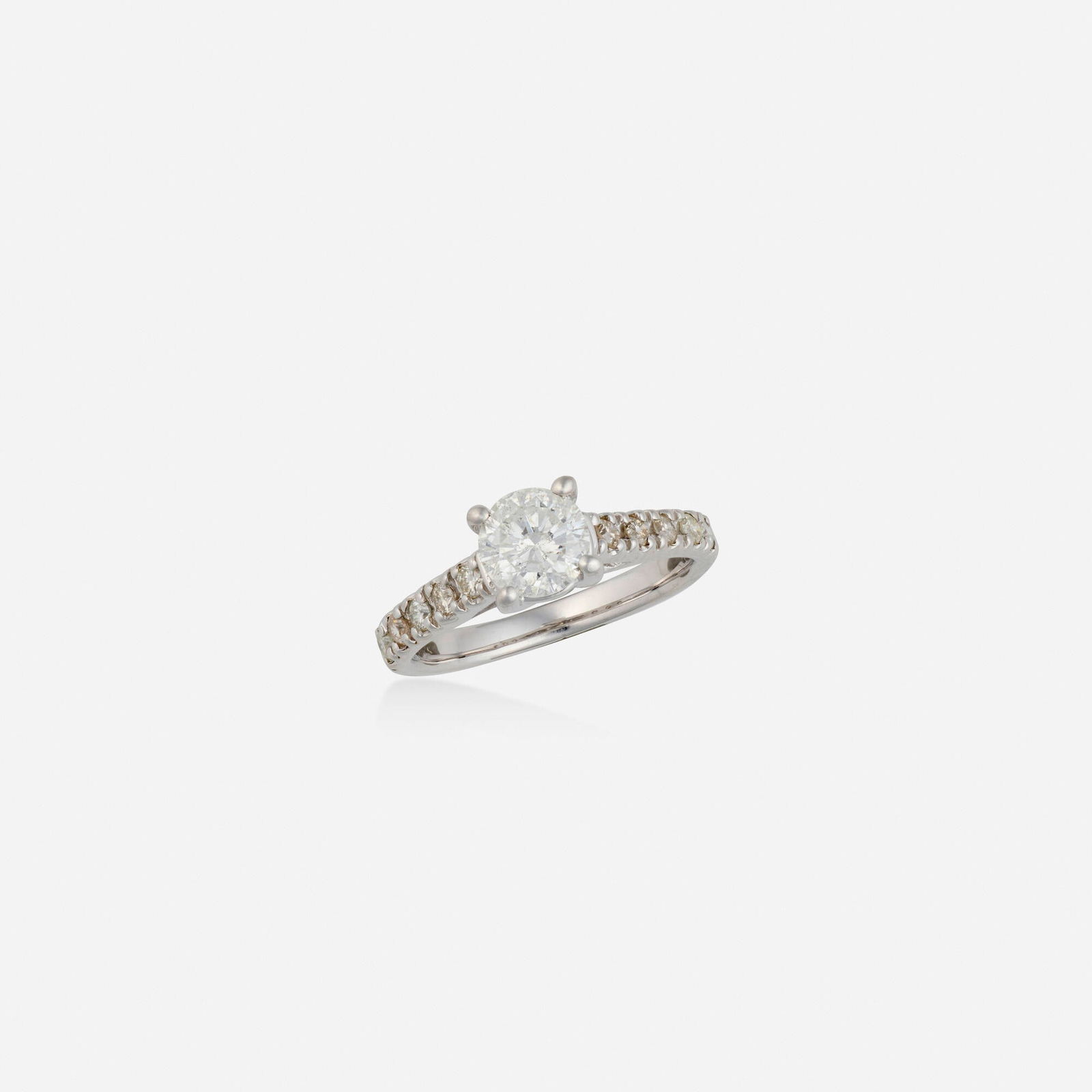 Diamond and white gold engagement ring (1 of 1)