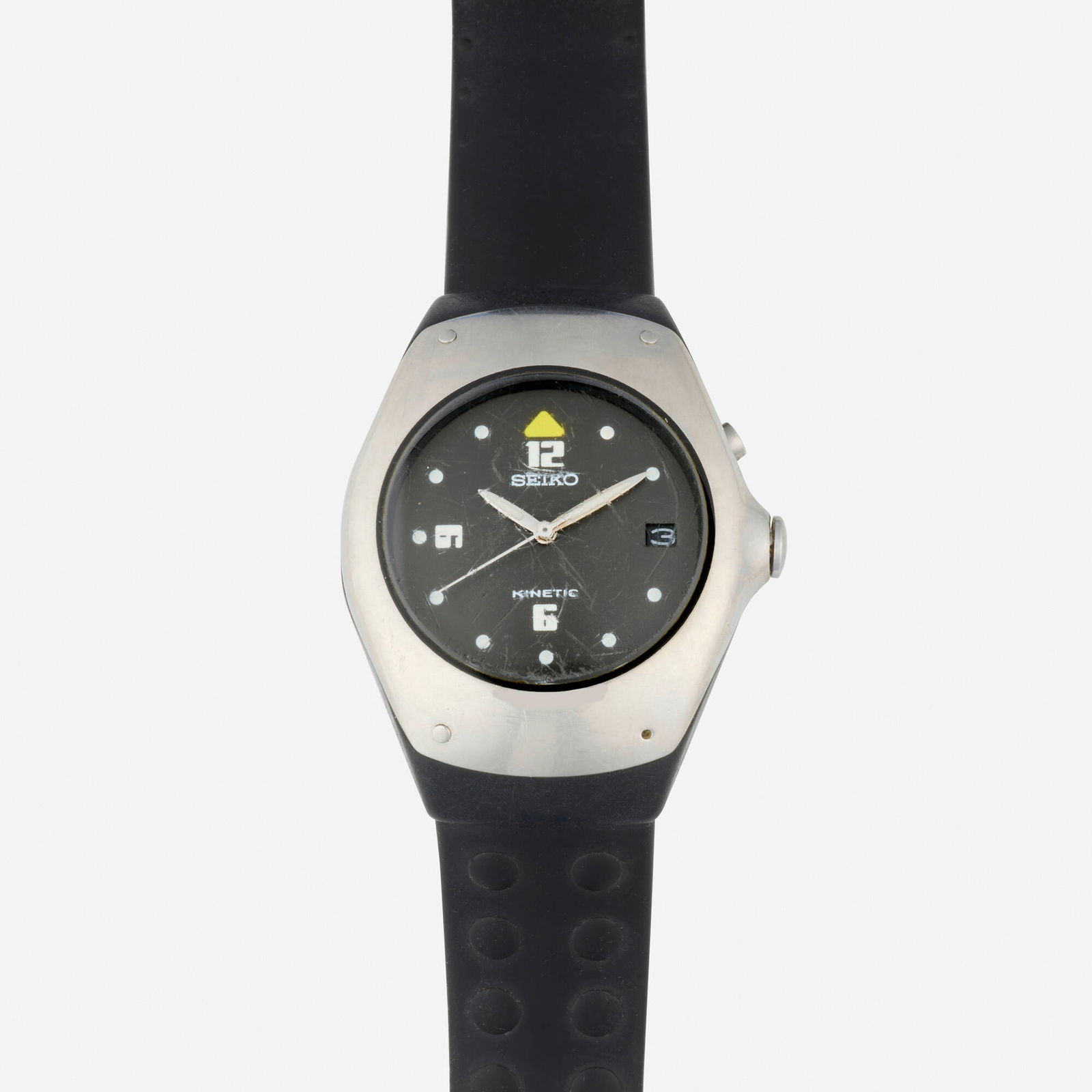 Seiko, 'Kinetic' stainless wristwatch, Ref. 5M42-0E49 (1 of 2)