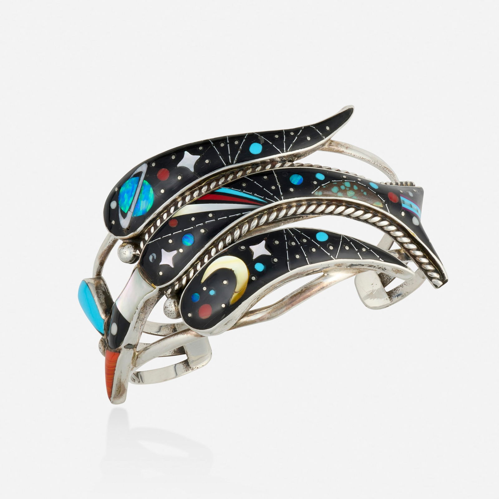 Ronnie & Ramil Glodove, Hardstone and sterling silver bracelet (1 of 2)