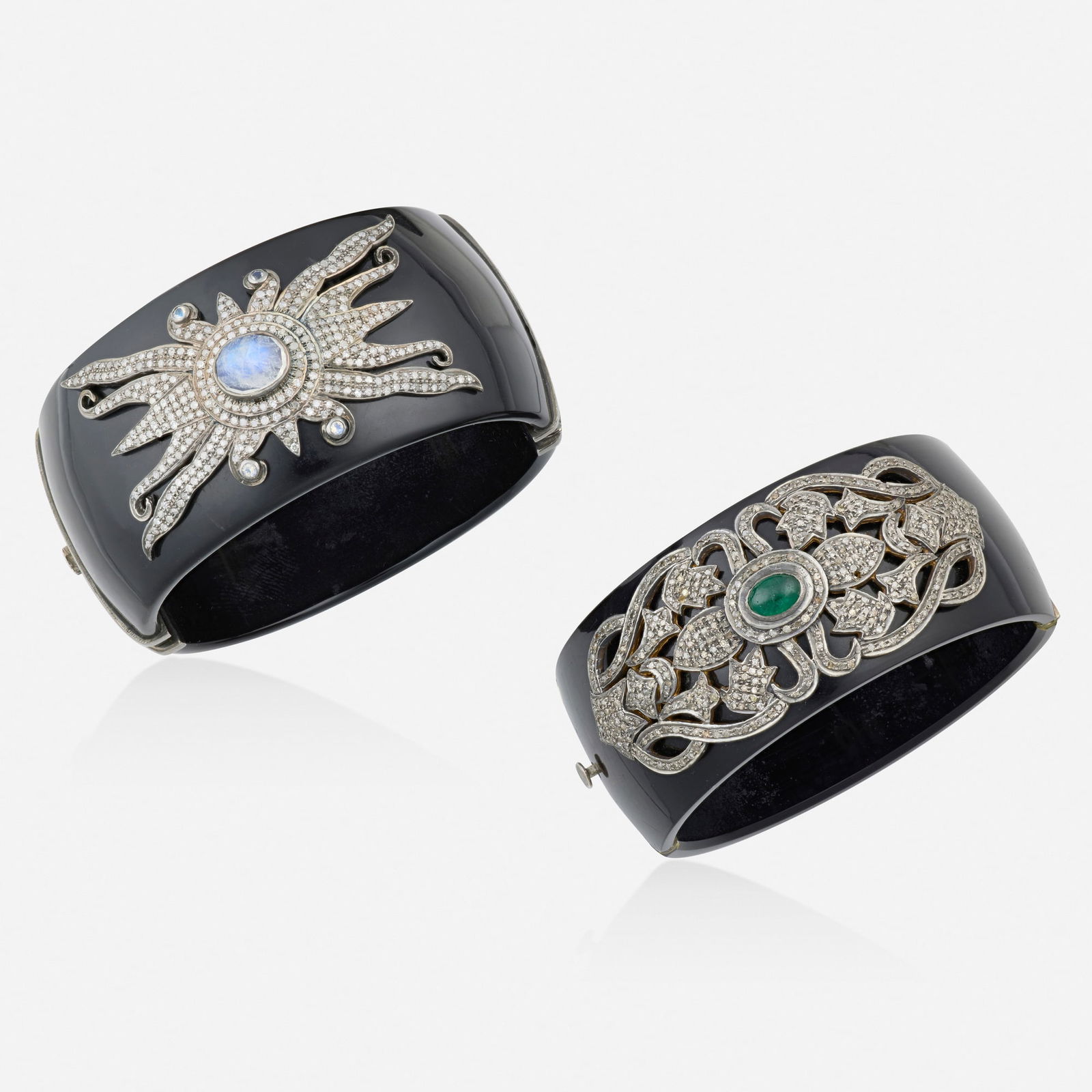 Two resin, diamond, and gem-set bracelets (1 of 1)