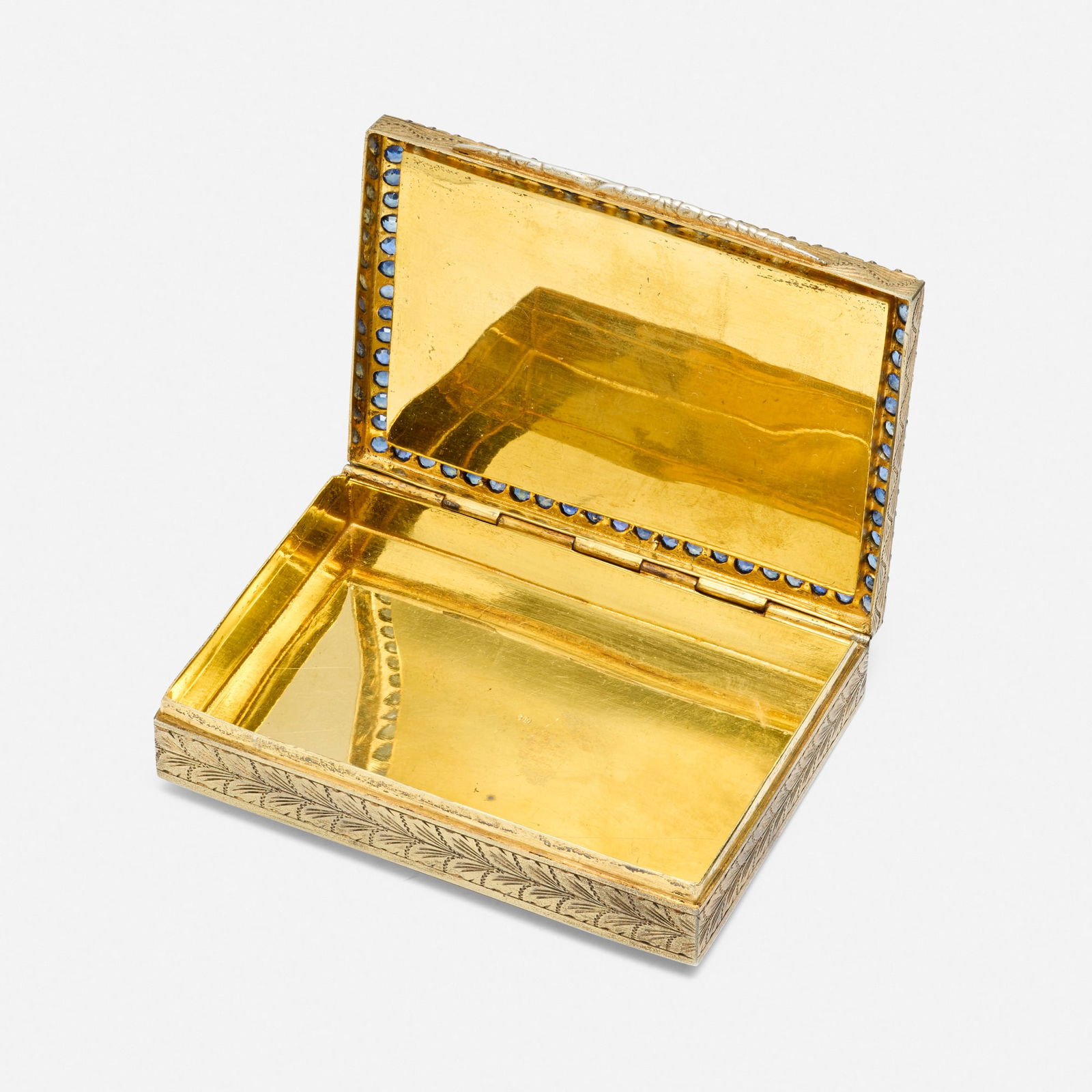 Multi-gem and silver-gilt box - 2