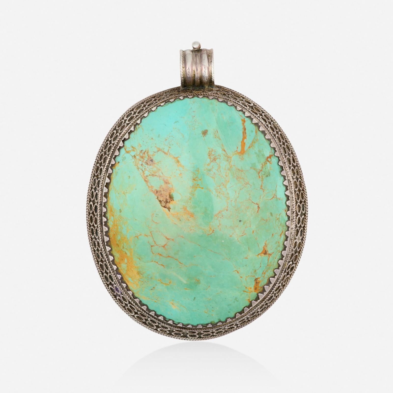 Turquoise and sterling silver pendant (1 of 2)