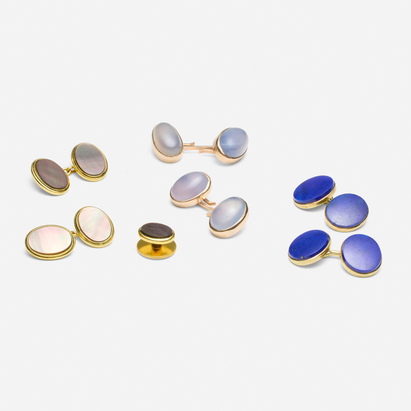 Group of gem-set and gold cufflinks (1 of 2)