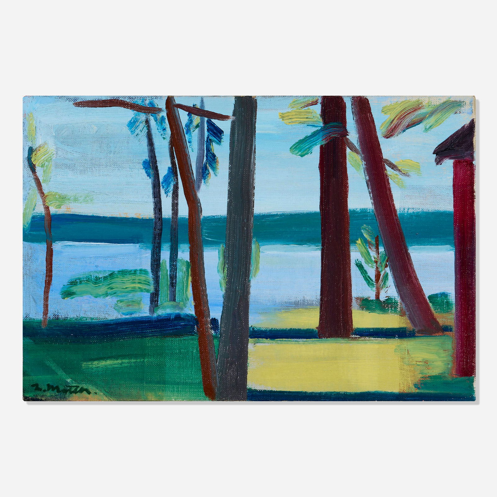 Louisa Matthiasdottir, Maine Landscape, Skowhegan: Louisa Matthiasdottir Maine Landscape, Skowhegan Signed to lower left 'L. Matthiasdottir'. Provenance: Private Collection, New York | Private Collection, Massachusettes This work will ship from