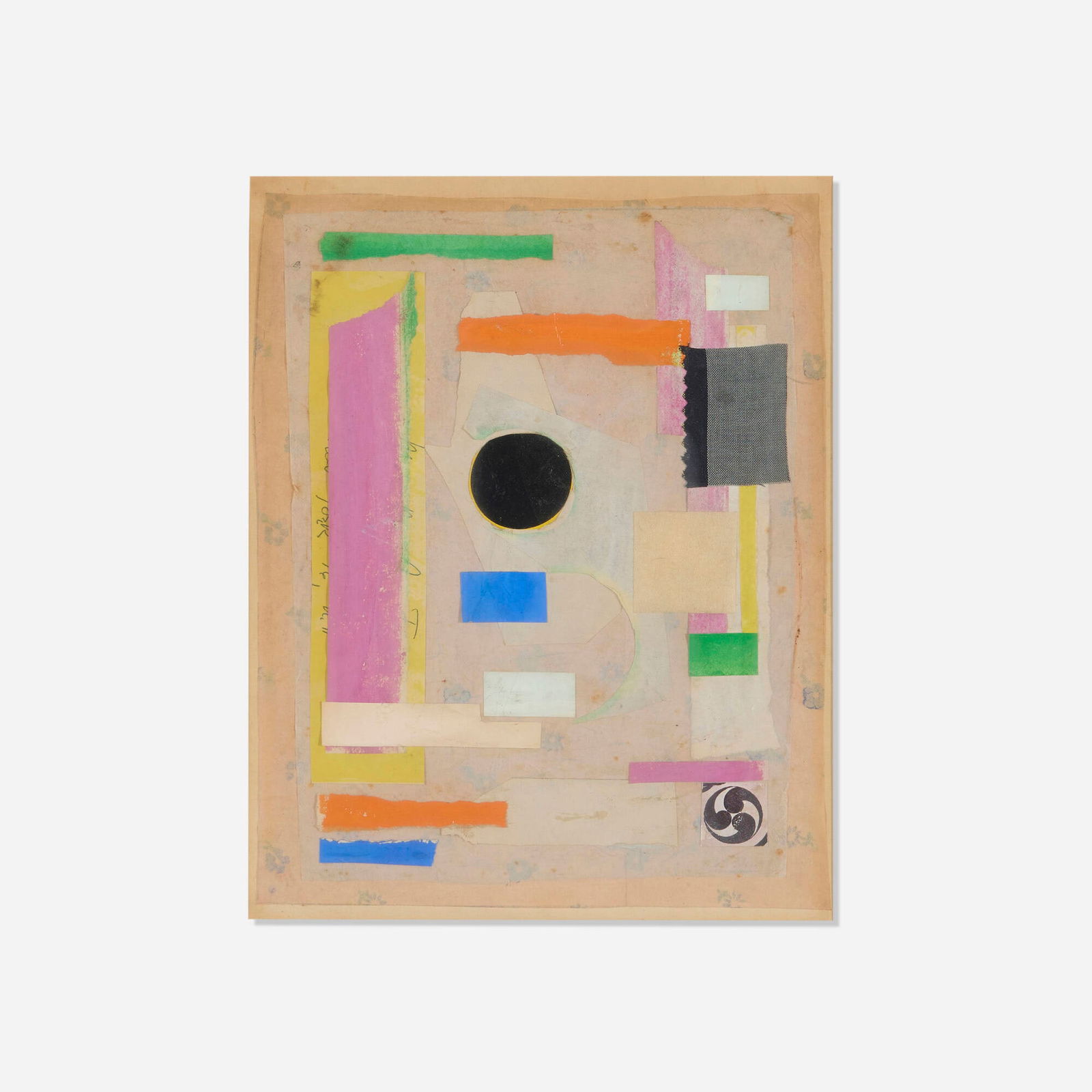 Charmion von Wiegand, Moody Night #2: Charmion von Wiegand Moody Night #2 1958 mixed media collage sight: 8.875 h x 7.125 w in (23 x 18 cm) Provenance: Stuttman Gallery, New York | Private Collection This work will ship from