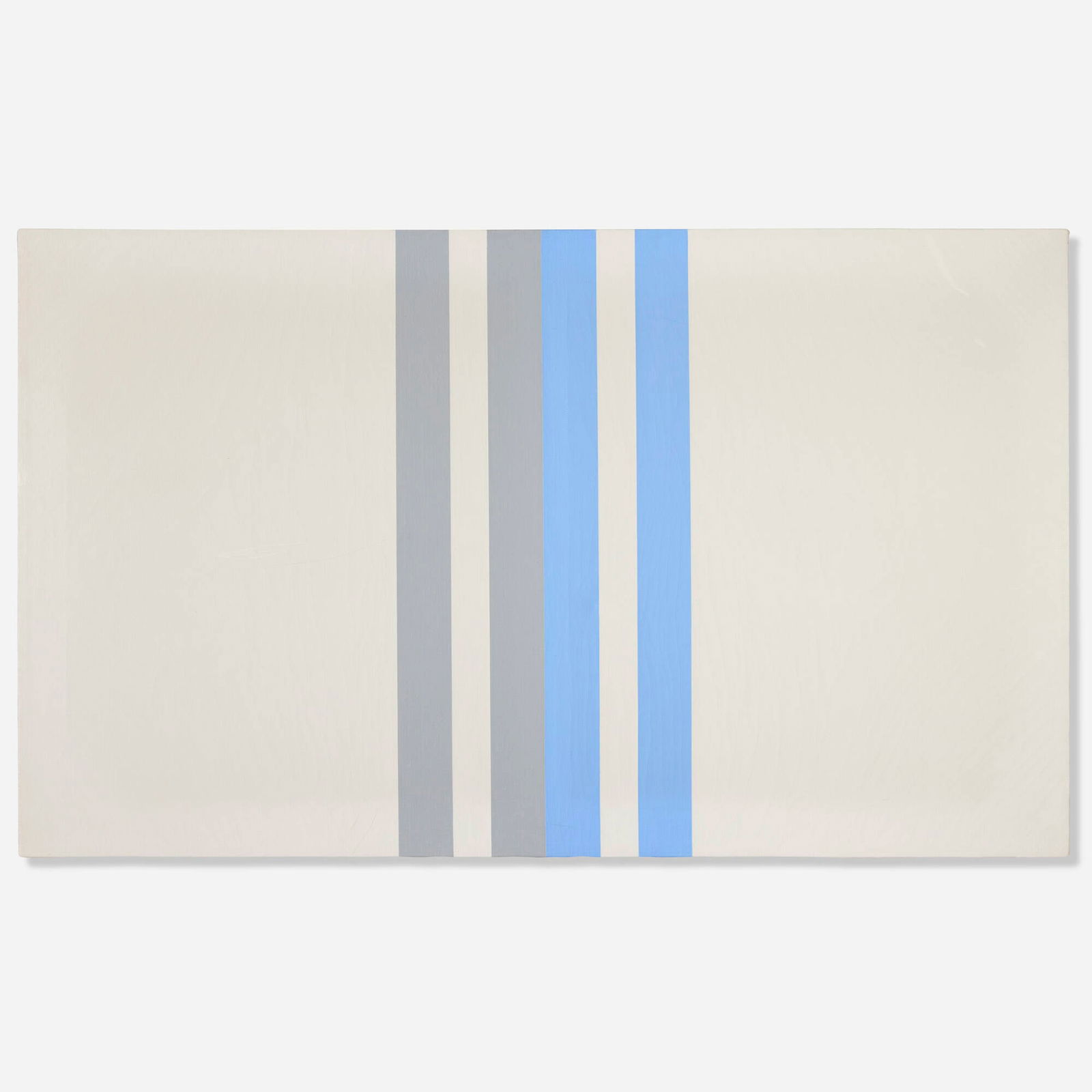 Andreas Brandt, Grau und Blau: Andreas Brandt Grau und Blau 1979 oil on canvas 23.625 h x 39.5 w in (60 x 100 cm) Signed and dated to verso 'Brandt '79'. This work will ship from Chicago, Illinois.