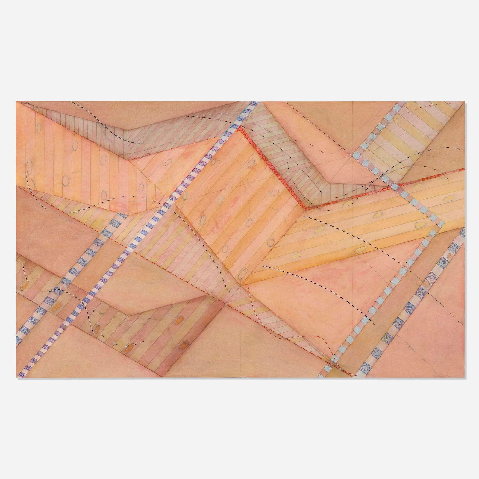 W.C. Richardson, Untitled: W.C. Richardson Untitled 1980 mixed media on paper 35.75 h x 57.625 w in (91 x 146 cm) Signed and dated to lower right 'WC Richardson 1980'. This work will ship from Lambertville, New Jersey.