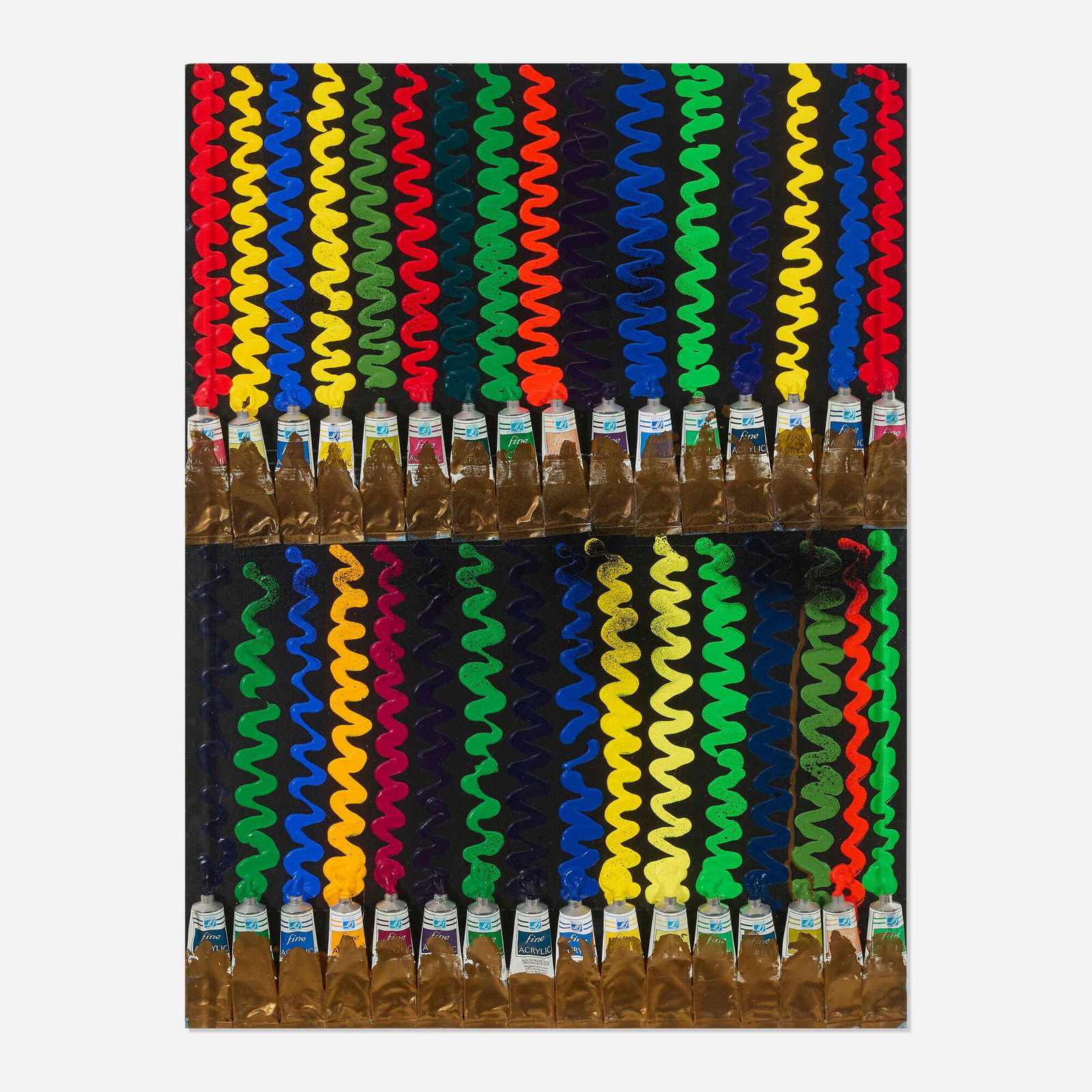 Arman, Untitled: Arman Untitled 2003 acrylic paint and paint tubes on canvas over panel 31.5 h x 23.5 w x 3.5 d in (80 x 60 x 9 cm) This work is registered with the Arman Studio Archive under the number APA