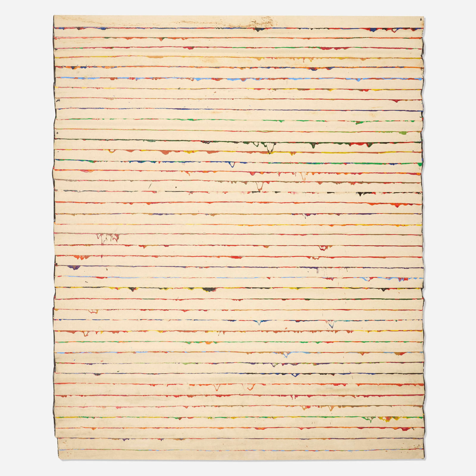 Aris Koutroulis, Untitled: Aris Koutroulis Untitled 1980 acrylic on canvas 69.25 h x 59 w in (176 x 150 cm) Signed and dated to verso 'Aris Koutroulis 80'. Provenance: The Collection of Arman and Corice Arman, New York 