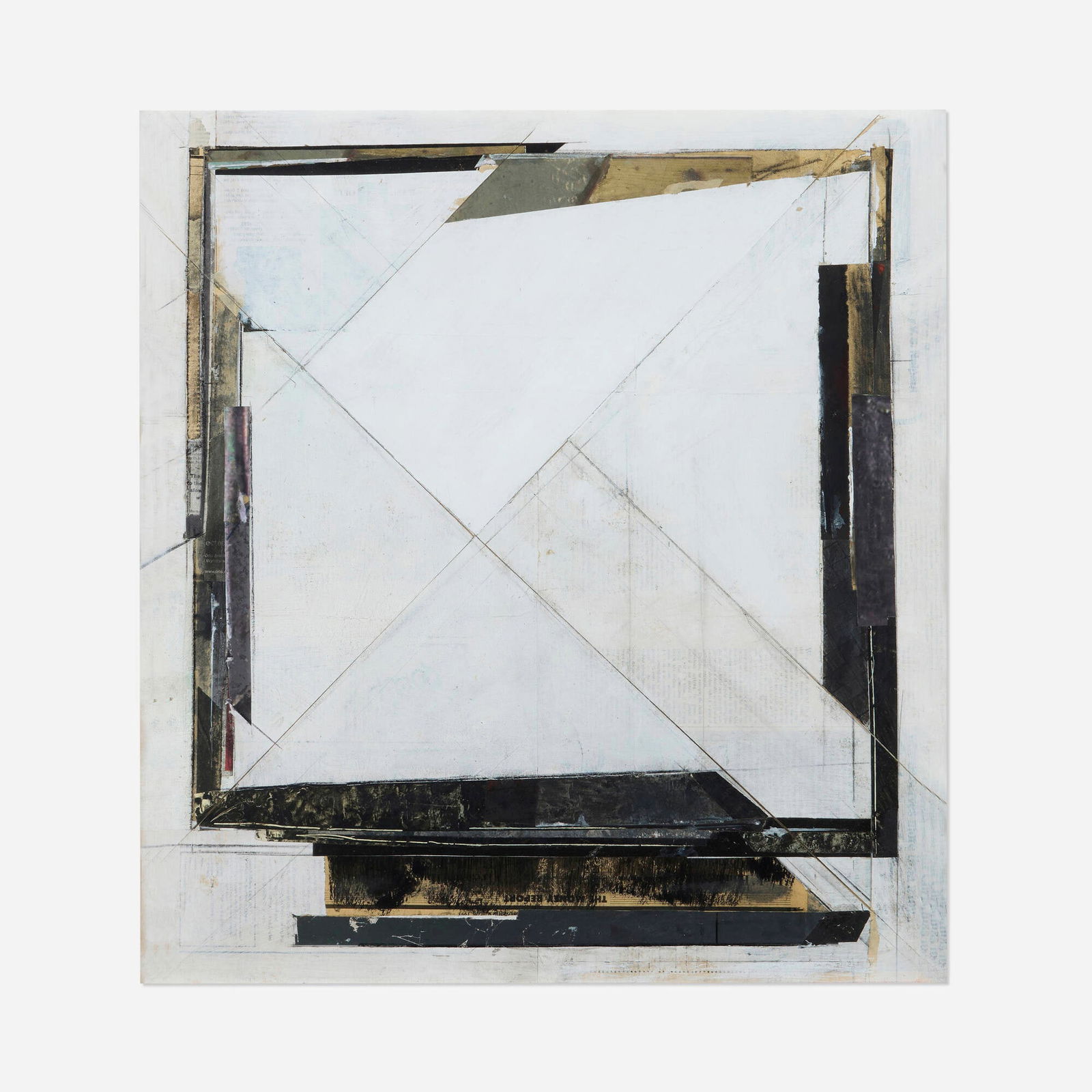 Bruno Romeda, Untitled: Bruno Romeda Untitled 2008collage on museum board sight: 26 h x 24 w in (66 x 61 cm) Provenance: Kouros Gallery, New York | The Collection of Arman and Corice Arman, New York