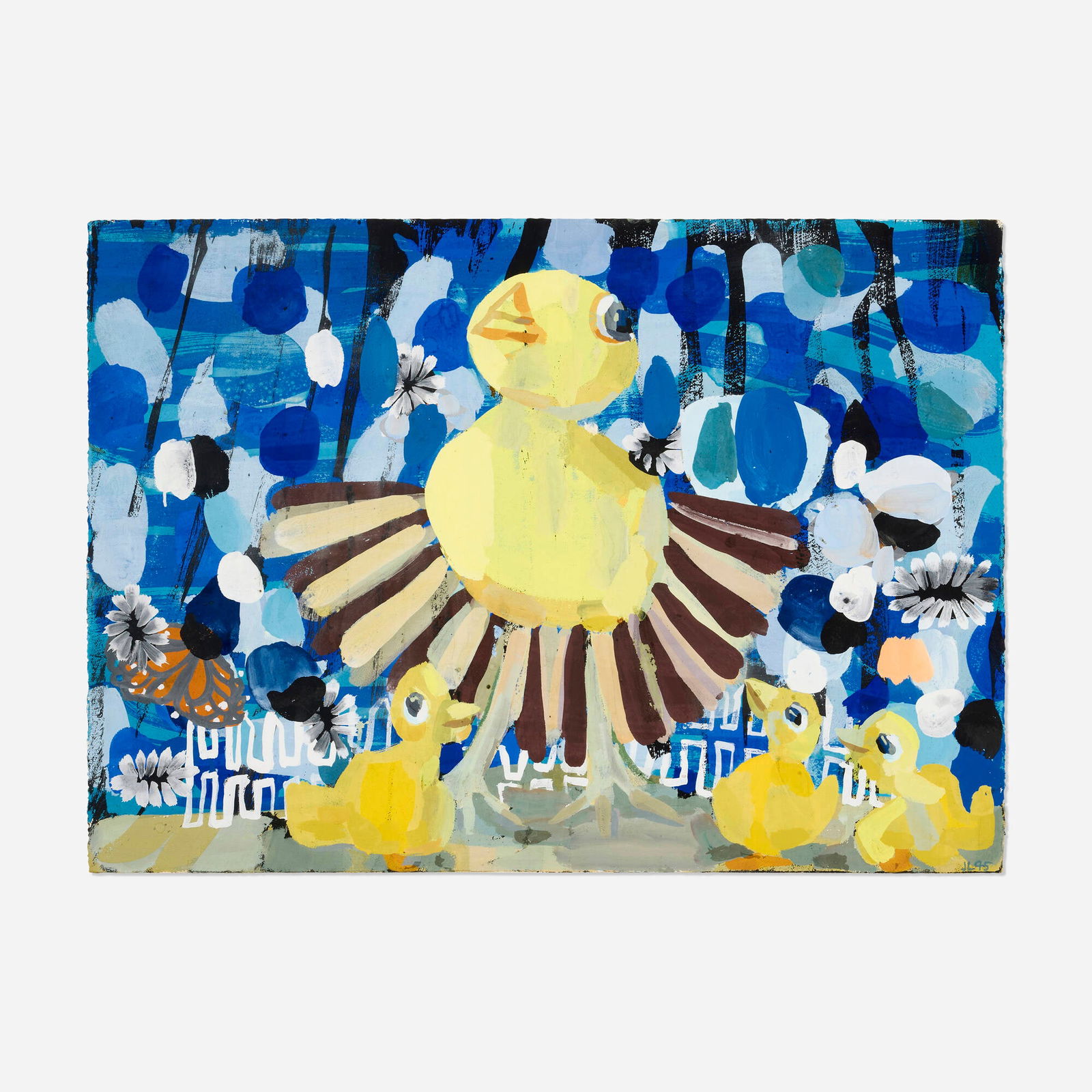 Judith Linhares, Refuge: Judith Linhares Refuge 1995 gouache on paper 29.125 h x 41 w in (74 x 104 cm) Signed and dated to lower right 'JL 95'. Provenance: Edward Thorp Gallery, New York | Private Collection This work