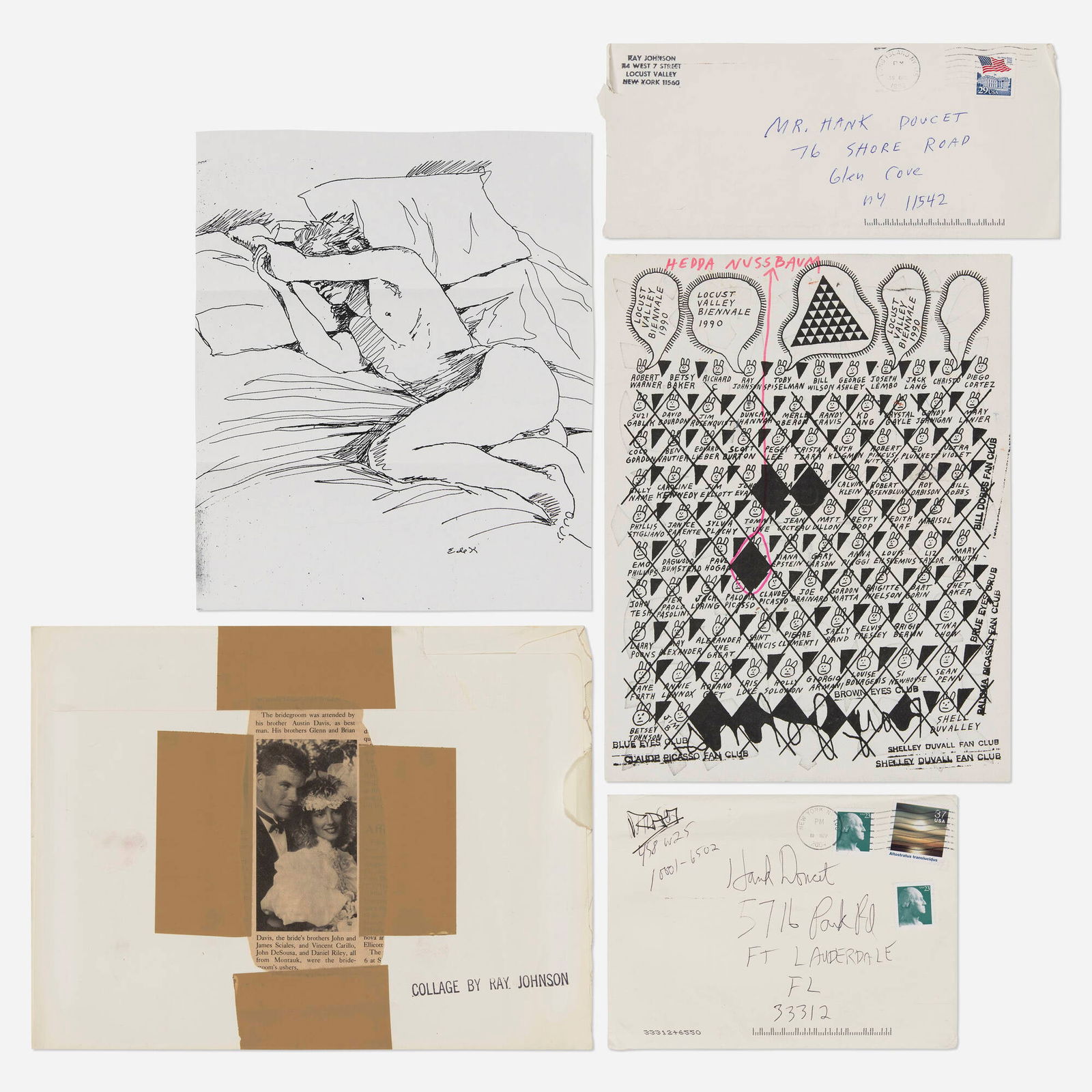 Ray Johnson, Collection of fifteen works (1 of 4)