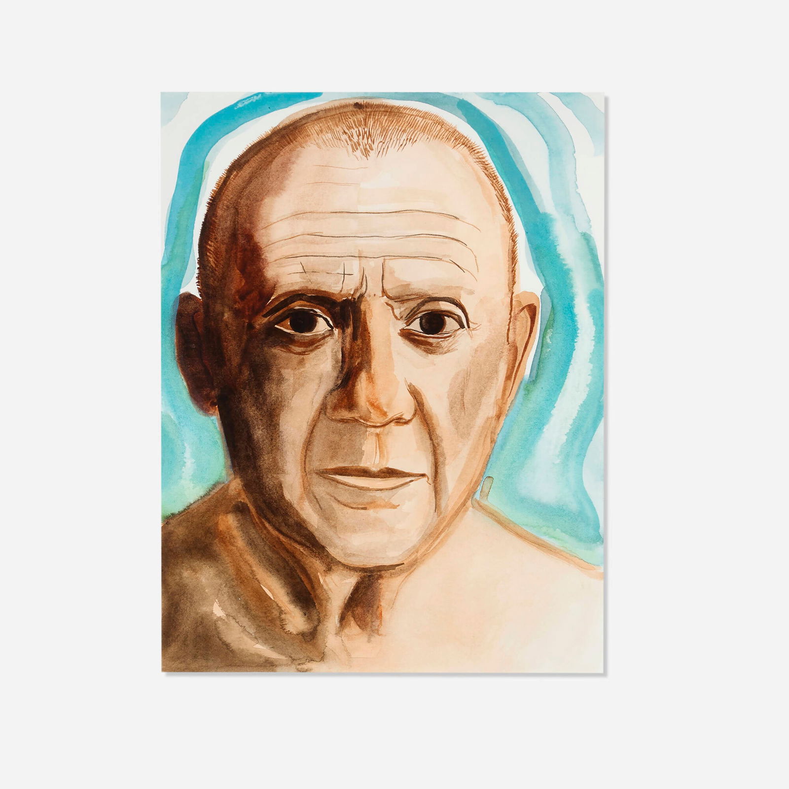 Vladimir Zakrzewski, Picasso: Vladimir Zakrzewski Picasso watercolor on paper 12 h x 9 w in (30 x 23 cm) Signed and titled to verso 'Picasso Vladimir Zakrzewski'. This work will ship from Lambertville, New Jersey.