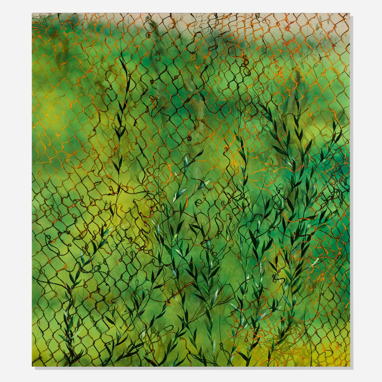 Fabien Conti, Untitled: Fabien Conti Untitled 2022 oil on canvas 78.75 h x 70.75 w in (200 x 180 cm) Signed and dated to verso 'Fabien Conti 2022'. This work will ship from Lambertville, New Jersey.