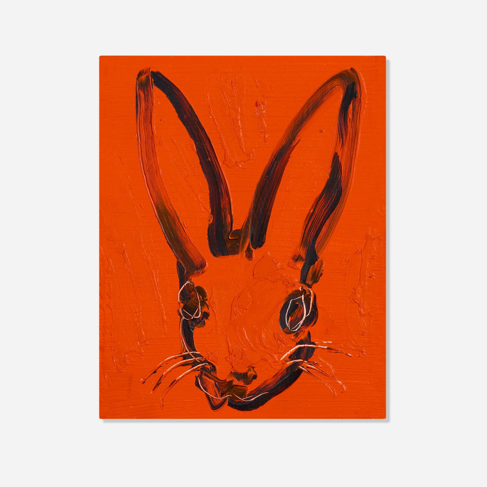 Hunt Slonem, Rabbit: Hunt Slonem Rabbit oil on wood 9.875 h x 7.875 w in (25 x 20 cm) Signed to verso 'Hunt Slonem'. This work will ship from Lambertville, New Jersey.