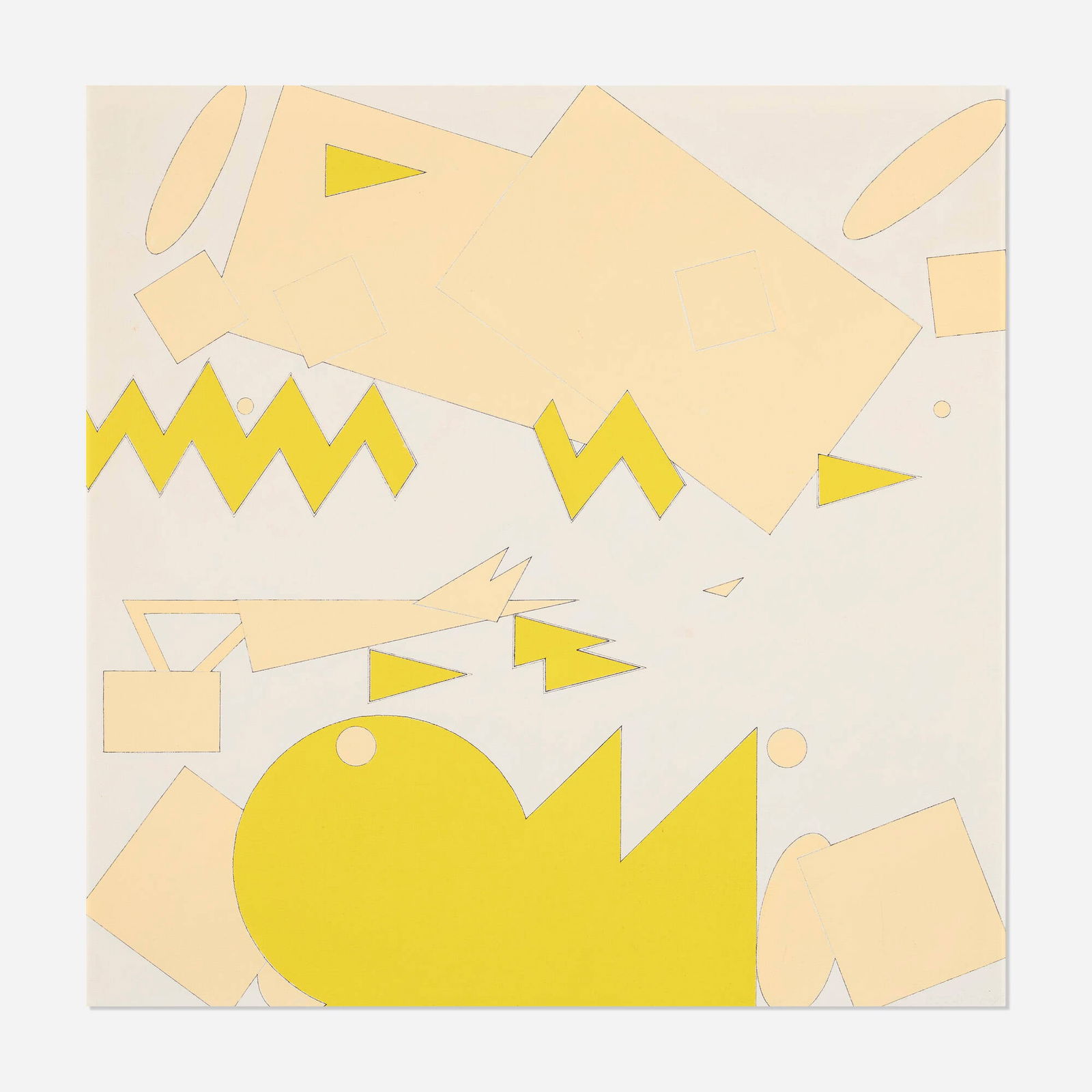 Vladimir Zakrzewski, Untitled: Vladimir Zakrzewski Untitled 1986 acrylic and pen on canvas 28 h x 28 w in (71 x 71 cm) Signed and dated to verso 'Vladimir Zakrzewski August 28, 1986'. This work will ship from Lambertville,