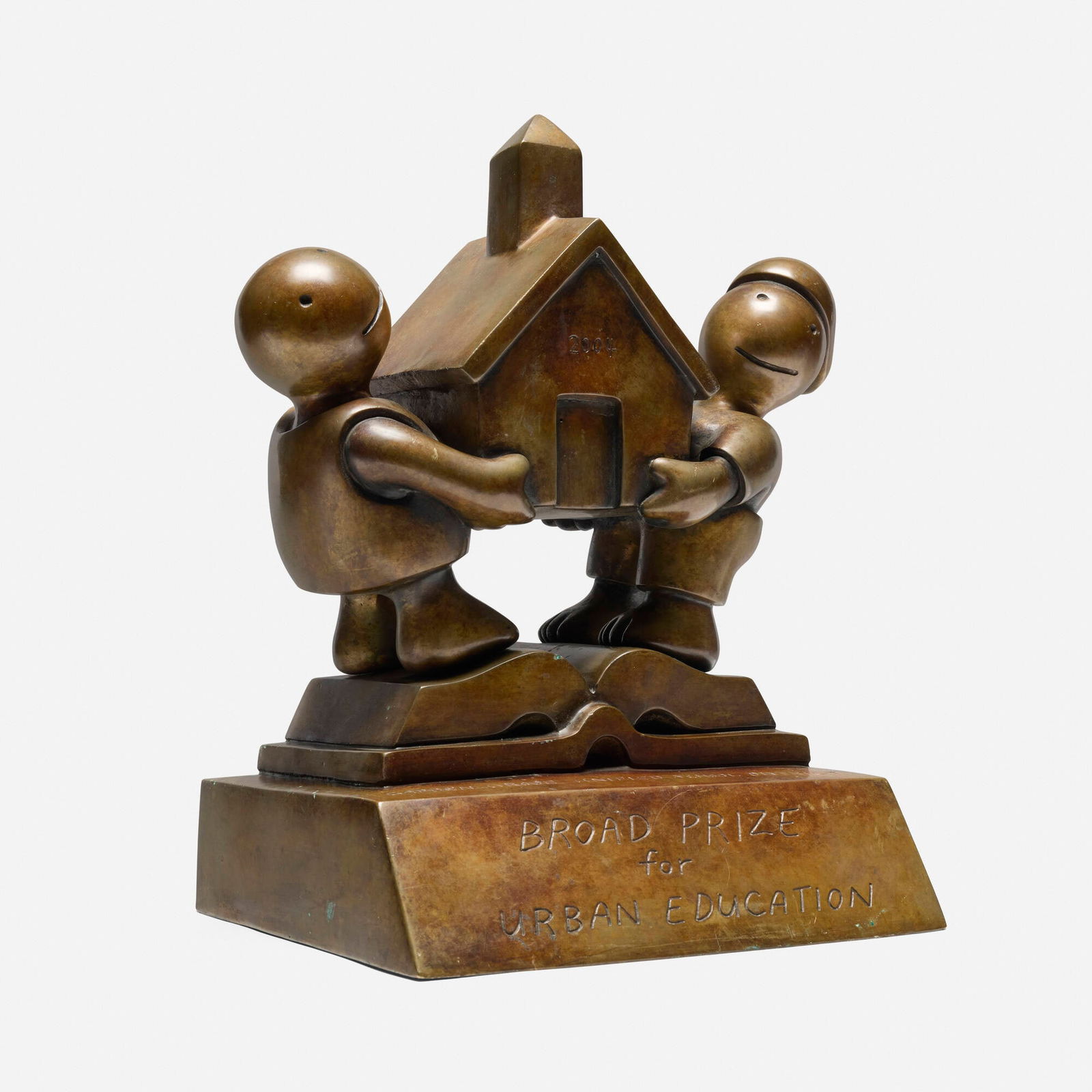 Tom Otterness, Broad Prize for Urban Education: Tom Otterness Broad Prize for Urban Education 2004 bronze 15 h x 11.75 w x 9.25 d in (38 x 30 x 23 cm) This trophy designed by the artist was awarded to Garden Grove Unified School District in