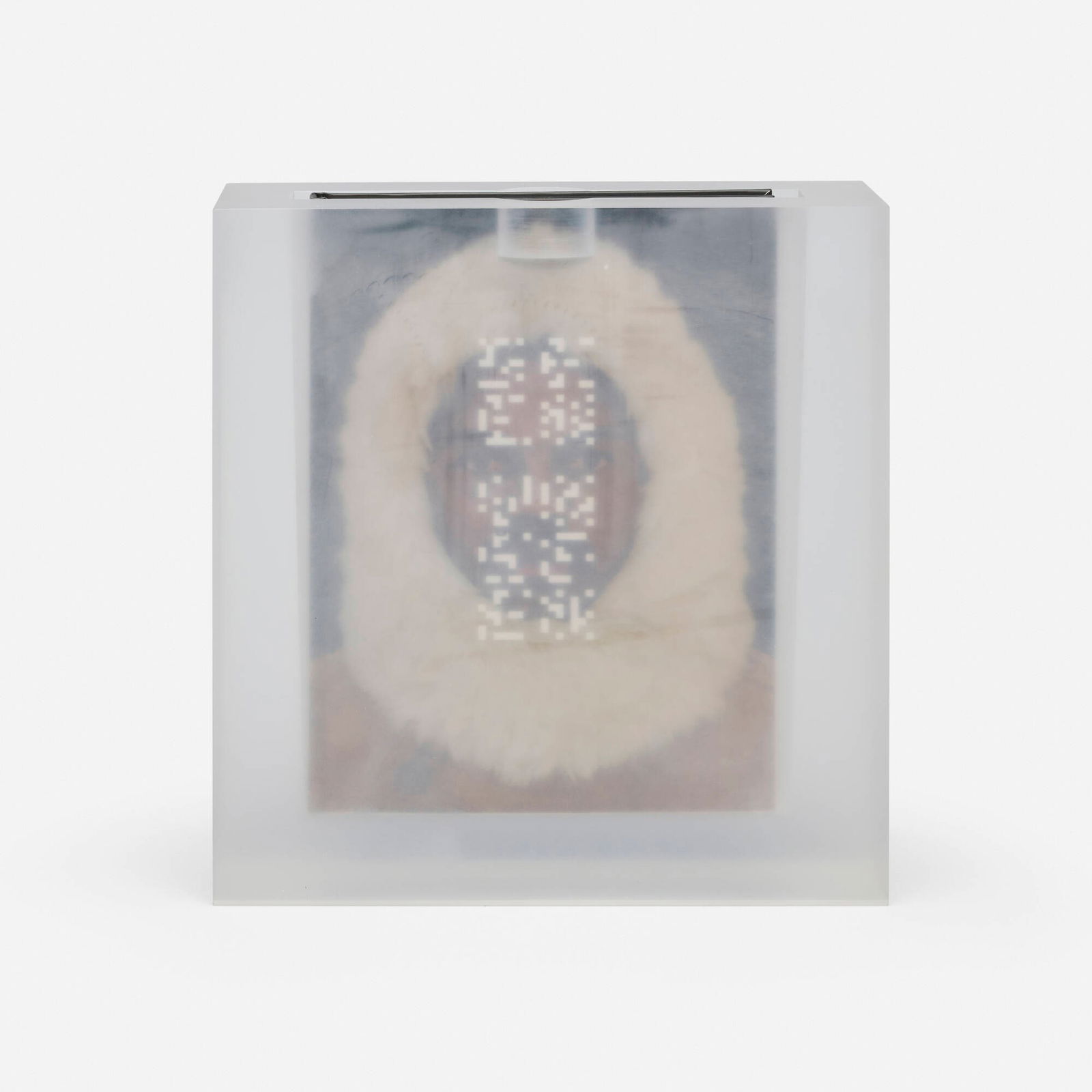 Tavares Strachan, SEEN/UNSEEN: Multiple Edition: Tavares Strachan SEEN/UNSEEN: Multiple Edition 2014 bound book, frosted acrylic and screenprint on Mylar 13.5 h x 13 w x 4.5 d in (34 x 33 x 11 cm) Signed and numbered to lower right of