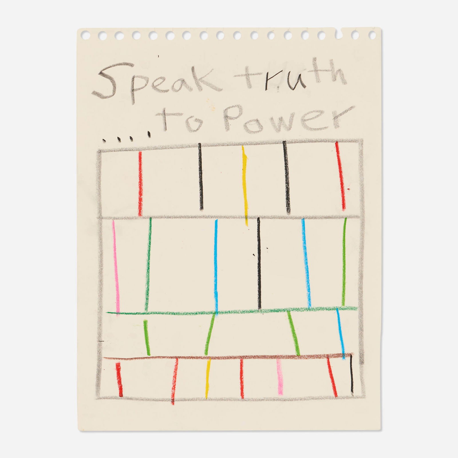 Stanley Whitney, Untitled: Stanley Whitney Untitled 2016 graphite and crayon on paper 11.75 h x 8.75 w in (30 x 22 cm) Signed and dated to verso 'Stanley Whitney 2016'. Provenance: Lisson Gallery, New York | Private