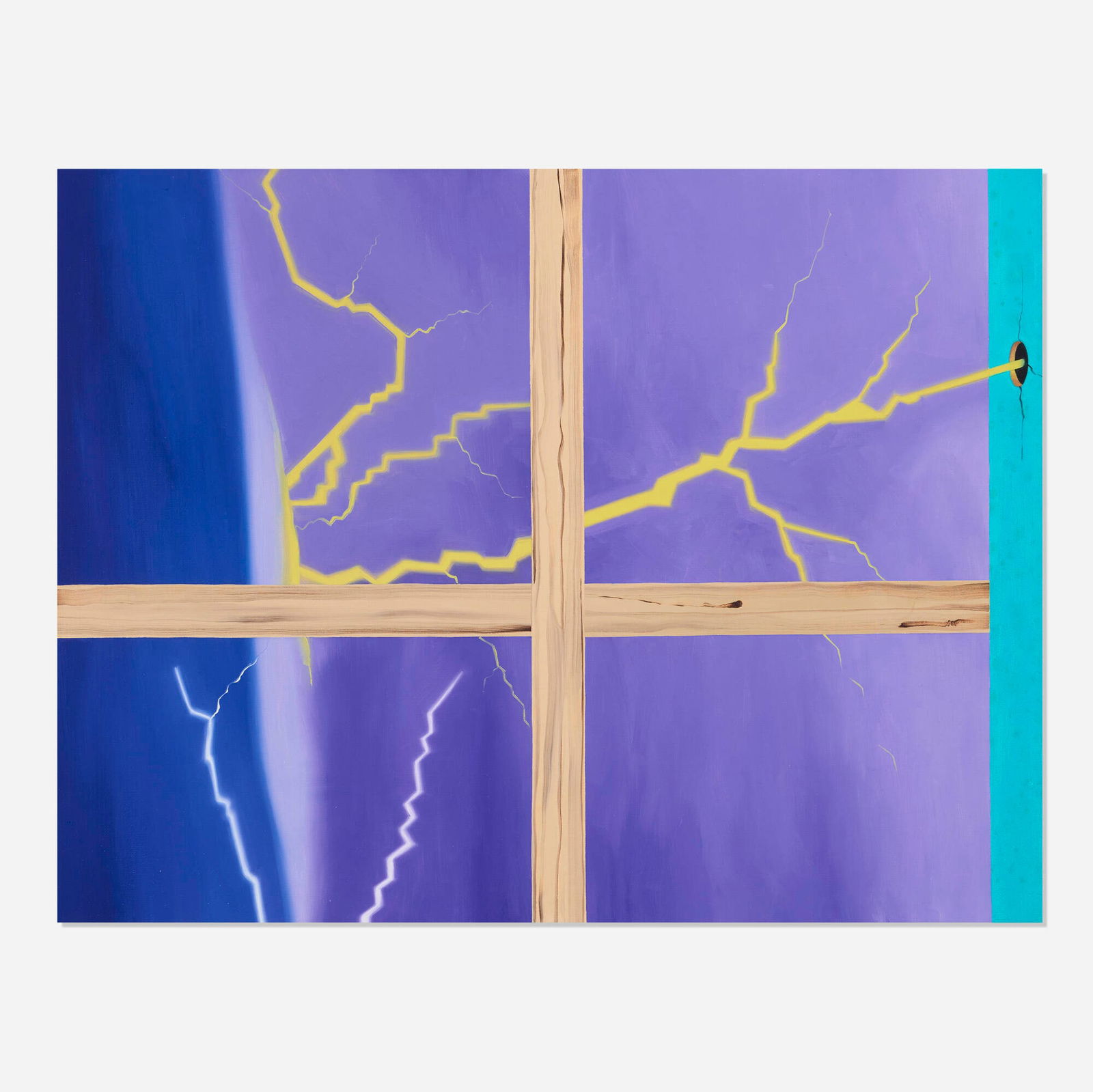 Craig Kucia, Untitled (Window): Craig Kucia Untitled (Window) 2001 acrylic on canvas 14 h x 18 w in (36 x 46 cm) Signed and dated to verso 'Craig Kucia 2001'. This work will ship from Lambertville, New Jersey.