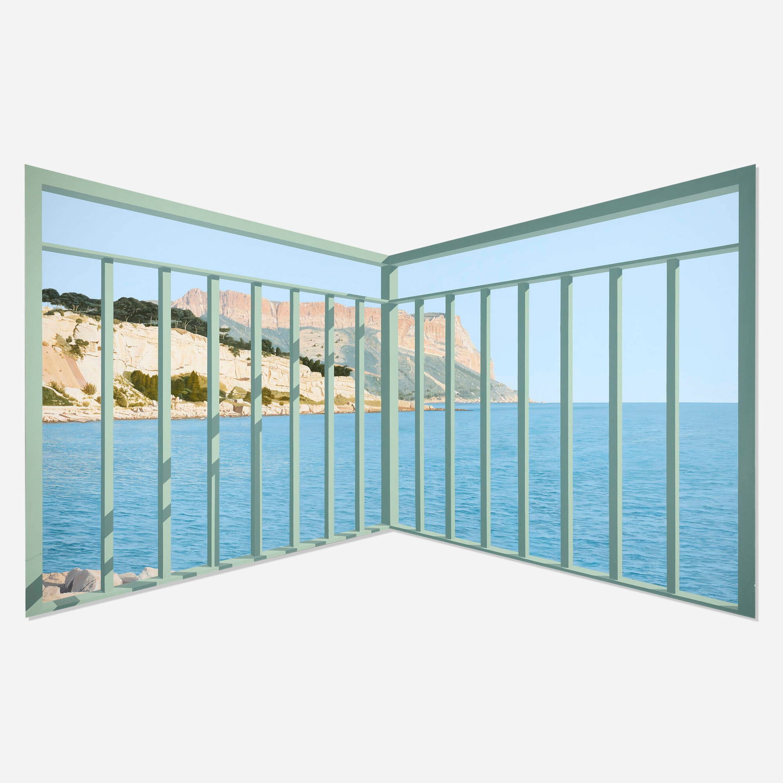 Warner Friedman, Cassis: Warner Friedman Cassis 1997 oil on canvas 60 h x 96 w in (152 x 244 cm) Signed, titled and dated to verso 'Warner Friedman 1997 Cassis'. This work will ship from Lambertville, New Jersey.