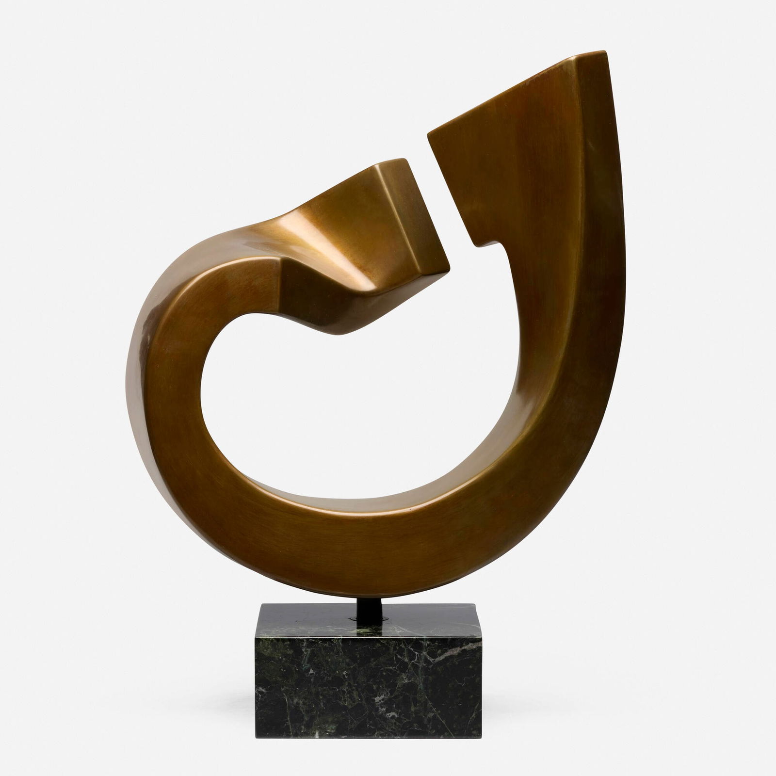 Lucile Driskell, Open Form II: Lucile Driskell Open Form II bronze, marble 24 h x 17 w x 9 d in (61 x 43 x 23 cm) Cast signature to underside of sculpture 'LD'. This work will ship from Lambertville, New Jersey.