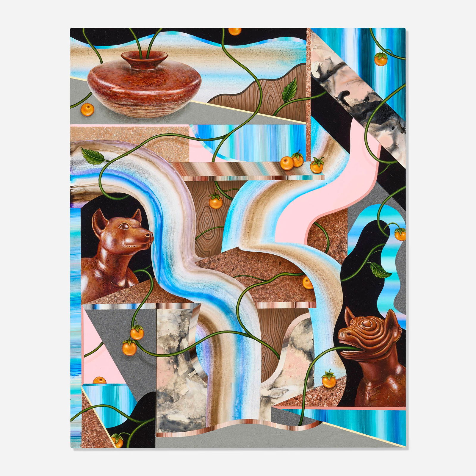 Christian Ruiz Berman, Doubt Xolotl: Christian Ruiz Berman Doubt Xolotl 2021 acrylic and stucco on panel 20 h x 16 w in (51 x 41 cm) Exhibited: Good Company, The Remix, 6 February - 6 March 2021, Anat Ebgi Gallery, Los Angeles |