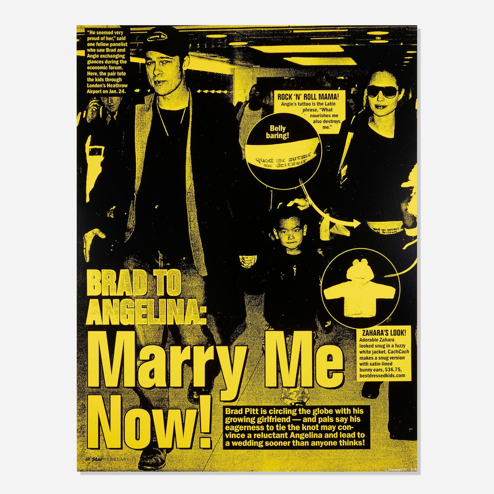 Adam Pendleton, Marry Me Now! (L. Document 37 S.08 Yellow) (1 of 3)