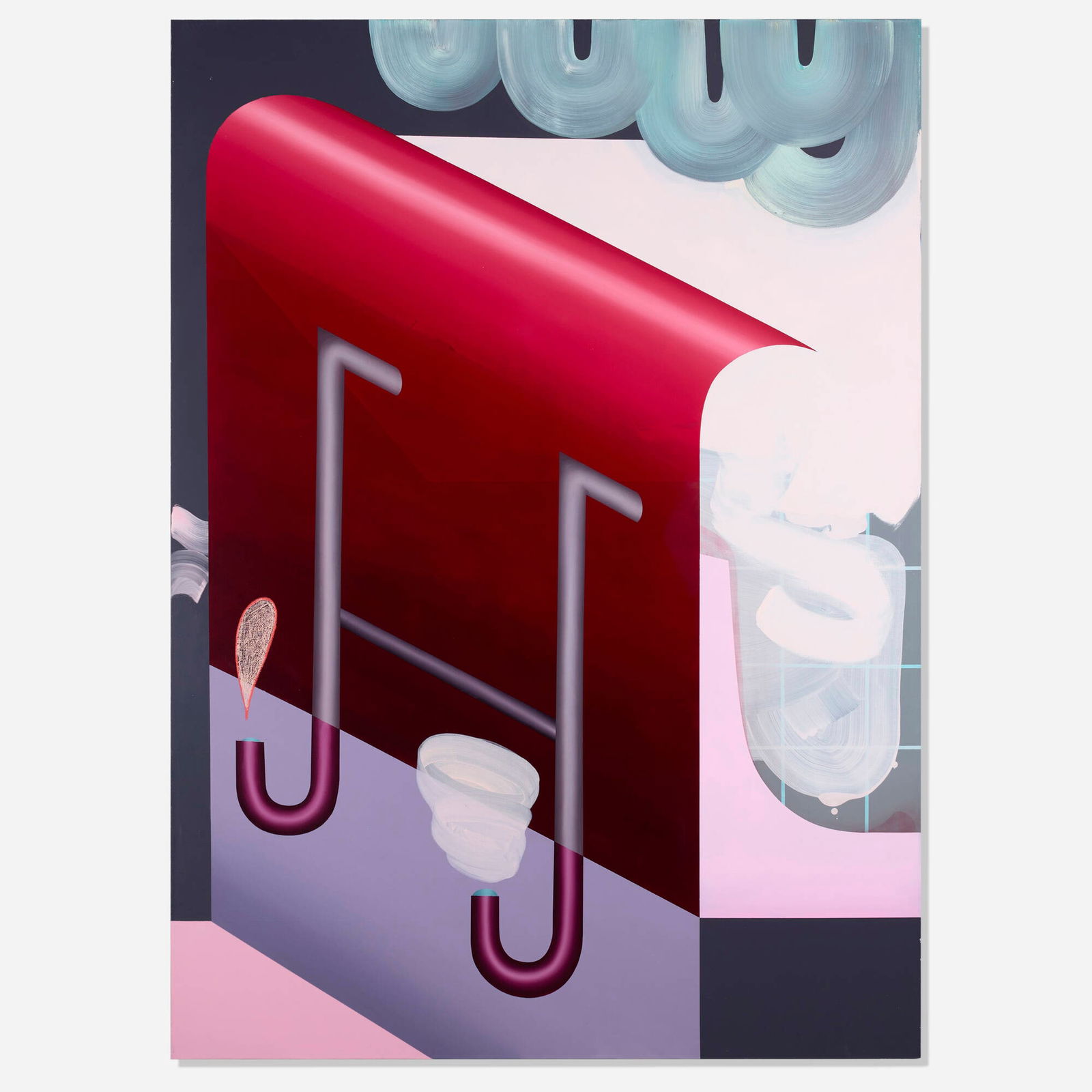 Anna Nero, Hot Air Merchant: Anna Nero Hot Air Merchant 2020 oil and acrylic on canvas 70.5 h x 51 w in (179 x 130 cm) Signed, titled and dated to verso 'A Nero Hot Air Merchant 2020'. This work will ship from Lambertville,