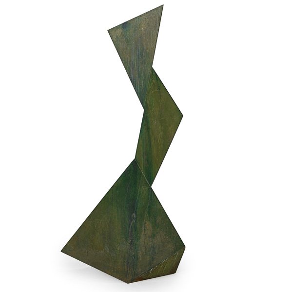 JAMES BEARDEN Sculpture: JAMES BEARDEN (b. 1964) Outdoor sculpture from the "Cavernous Void" series, Des Moines, IA, 2012; Patinated steel; Signed; 73" x 33 1/2" x 24" Provenance available: Certificate of authenticity from th