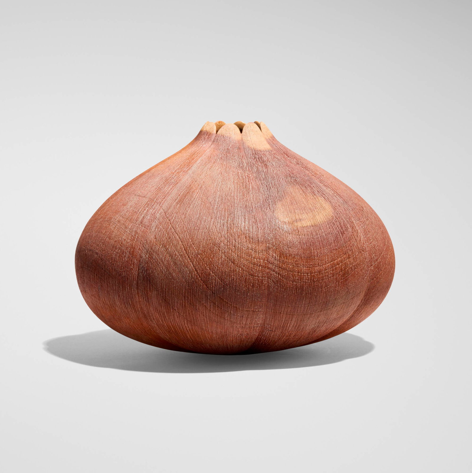 John Jordan, Cherry Vessel: John Jordan Cherry Vessel 2000cherry 7.125 h x 9.75 dia in (18 x 25 cm) Incised signature and date to underside 'John Jordan 2000'. Provenance: Acquired directly from t