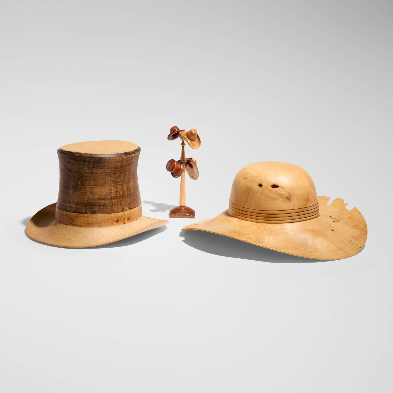JoHannes Michelsen, Top Hat; Ladie's Sun Hat; Micro Hats with Stand (three works) (1 of 5)