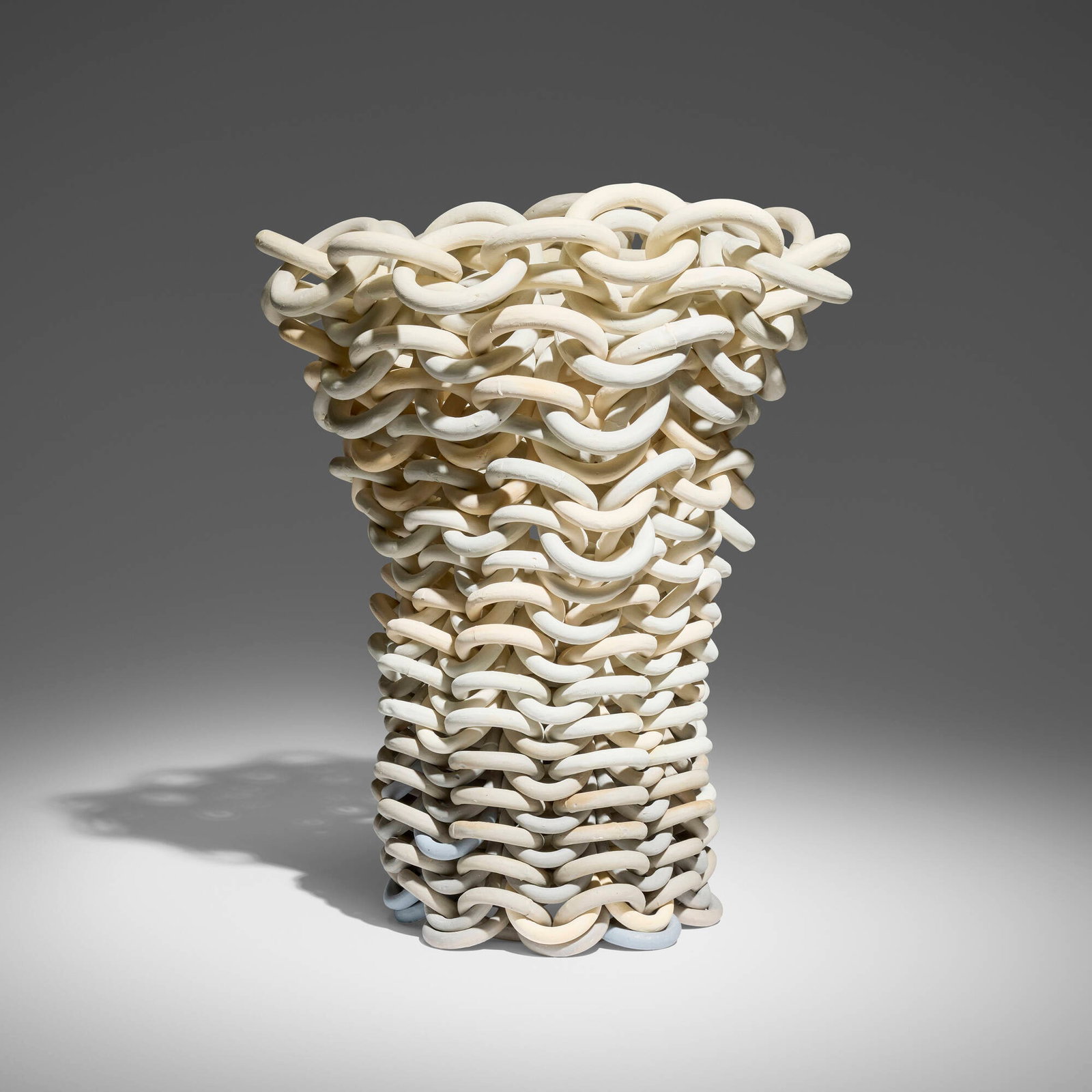 Ruth Borgenicht, Flared Vessel: Ruth Borgenicht Flared Vessel 2005 bisque stoneware 15.5 h x 11.5 dia in (39 x 29 cm) Provenance: Lacoste Gallery, Concord, MA | Private Collection This work will ship from Los Angeles,