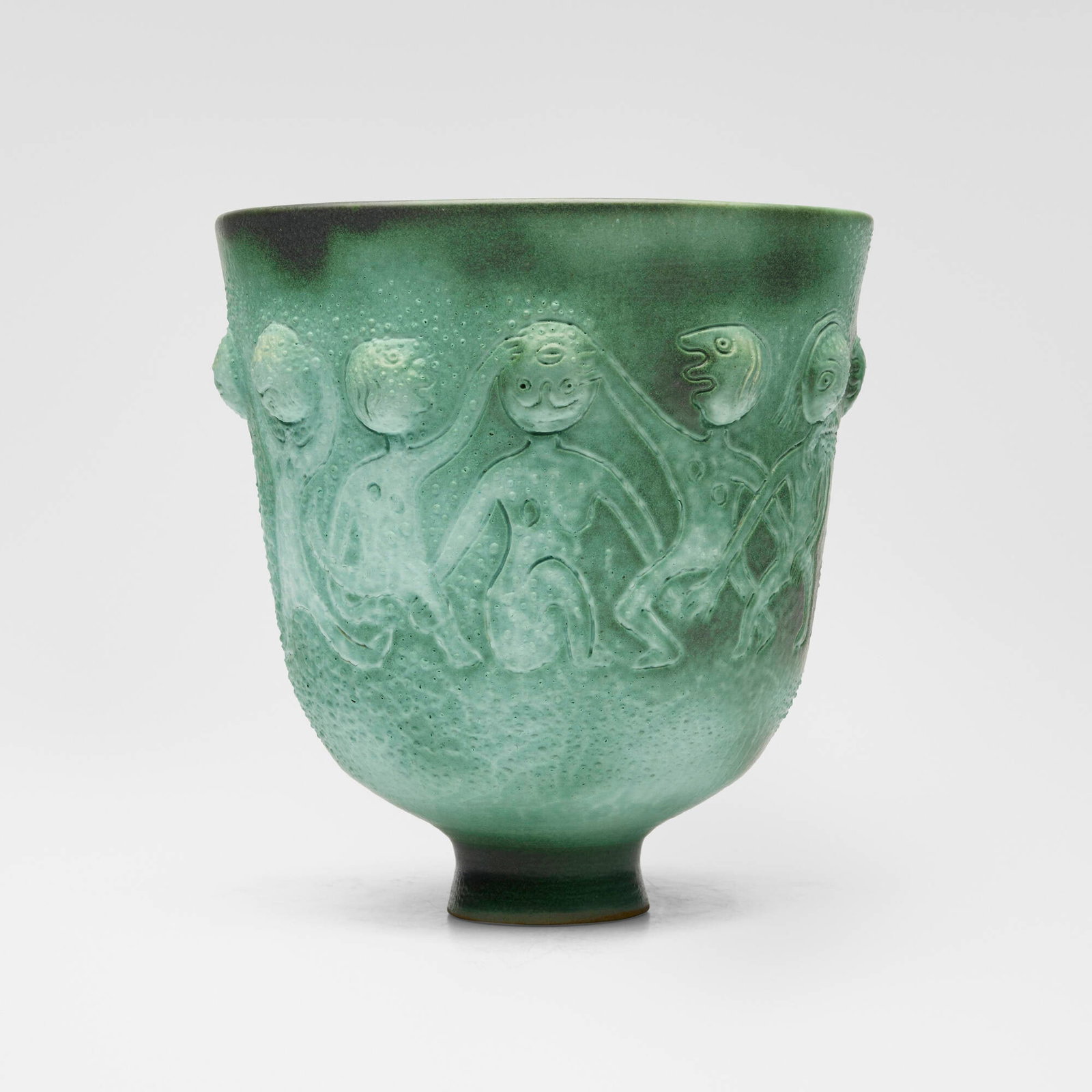 Edwin and Mary Scheier, Chalice form with figures (1 of 4)