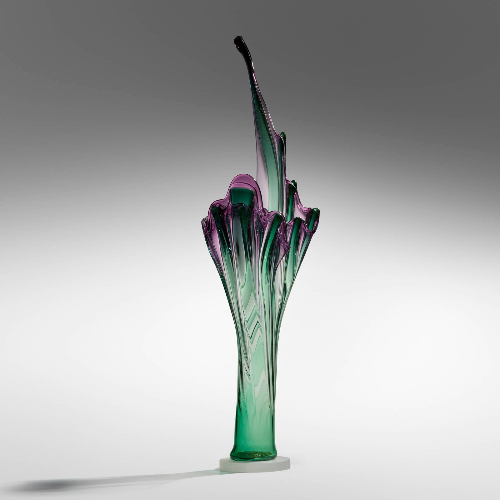 Richard Royal, Untitled from the Diamond Cut series: Richard Royal Untitled from the Diamond Cut series 1999 hand-blown glass 46.25 h x 11.25 w x 9.5 d in (117 x 29 x 24 cm) Etched signature and date near foot 'Richard Royal 1999'. 