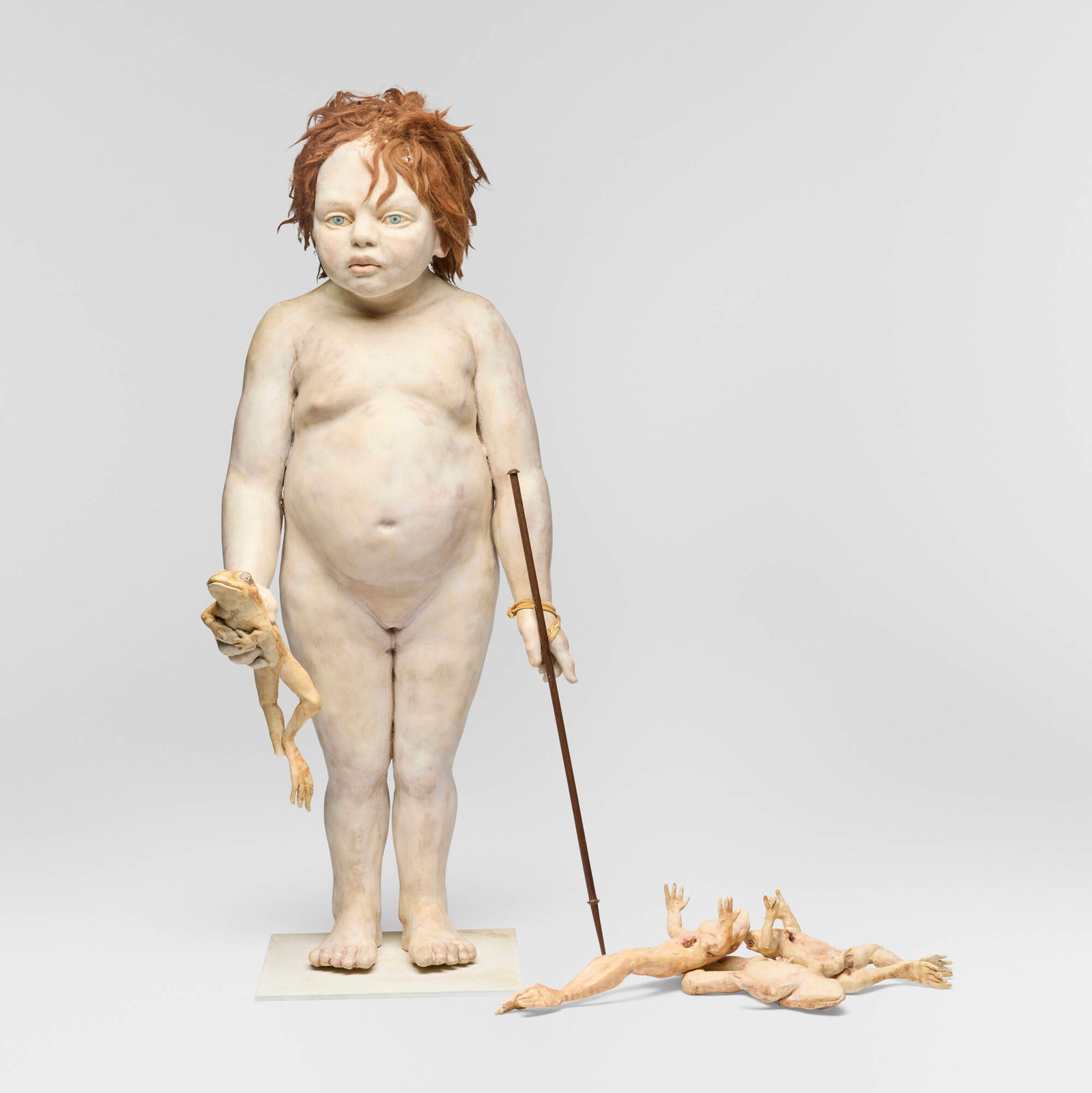 Clayton Keyes, The Collector: Clayton Keyes The Collector c. 2015 glazed earthenware, enameled metal, fibers overall: 35 h x 28.5 w x 16 d in (89 x 72 x 41 cm) Provenance: Collection of Marge Brown Kalodner and Philip Kalodner