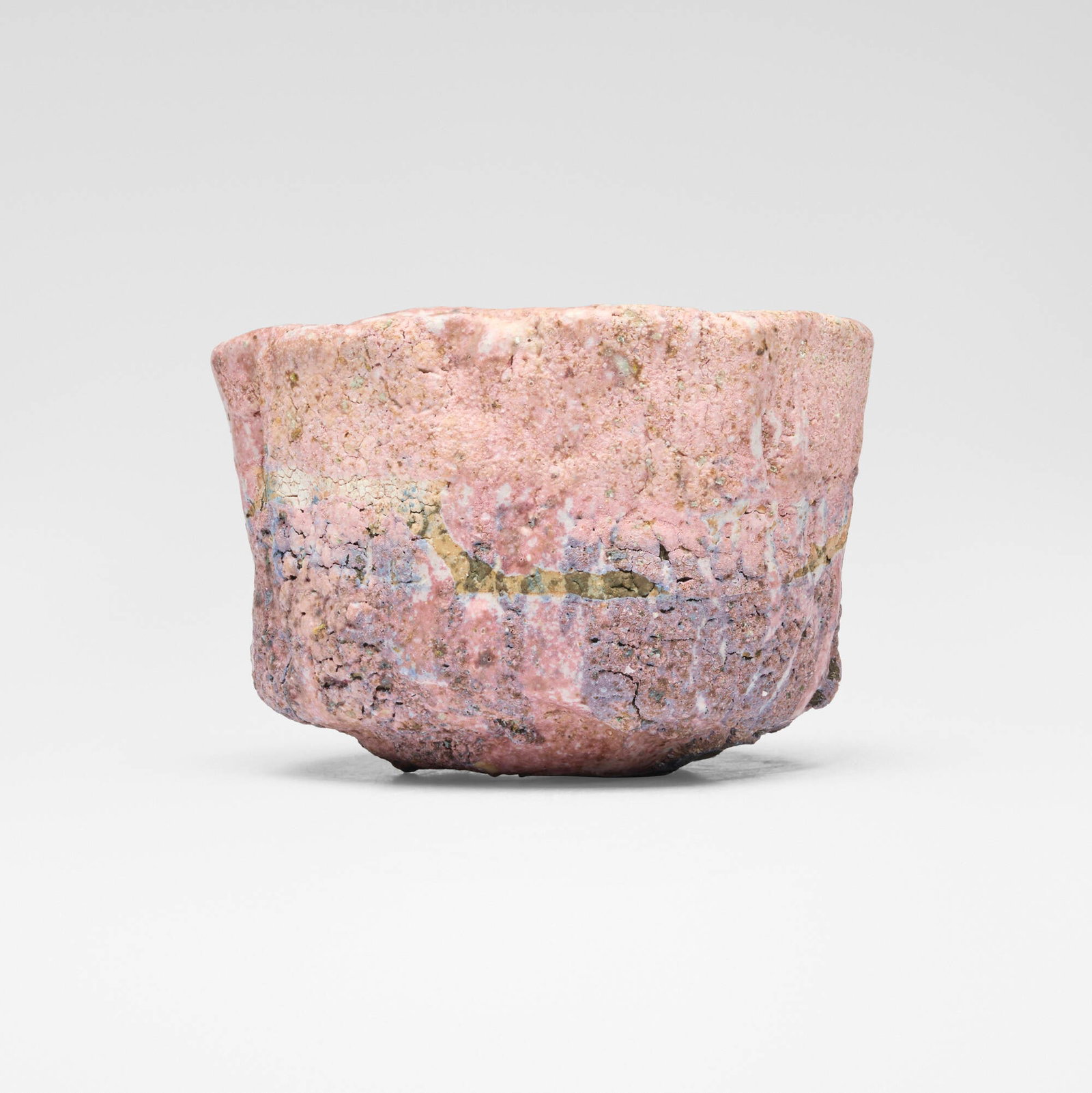 Ewen Henderson, Tea bowl: Ewen Henderson Tea bowl c. 1995mixed hand-built stoneware 4.375 h x 6.25 w x 5.125 d in (11 x 16 x 13 cm) Paper artist's label to underside 'EH 0027'. Provenance: Burli