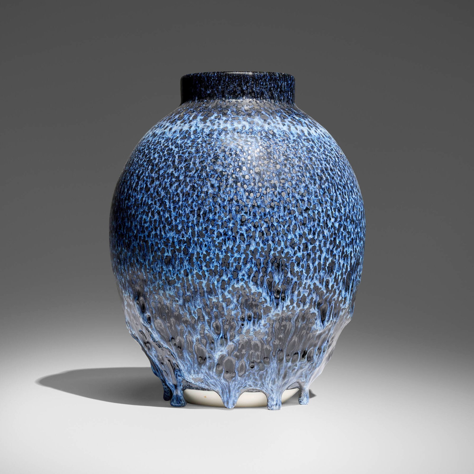 Albert Montserrat, Jar - 04: Albert Montserrat Jar - 04 2016oil spot-glazed porcelain 11.5 h x 8.5 dia in (29 x 22 cm) Impressed signature to lower edge 'AM'. Provenance: MIAR Ceramics & Arts, East