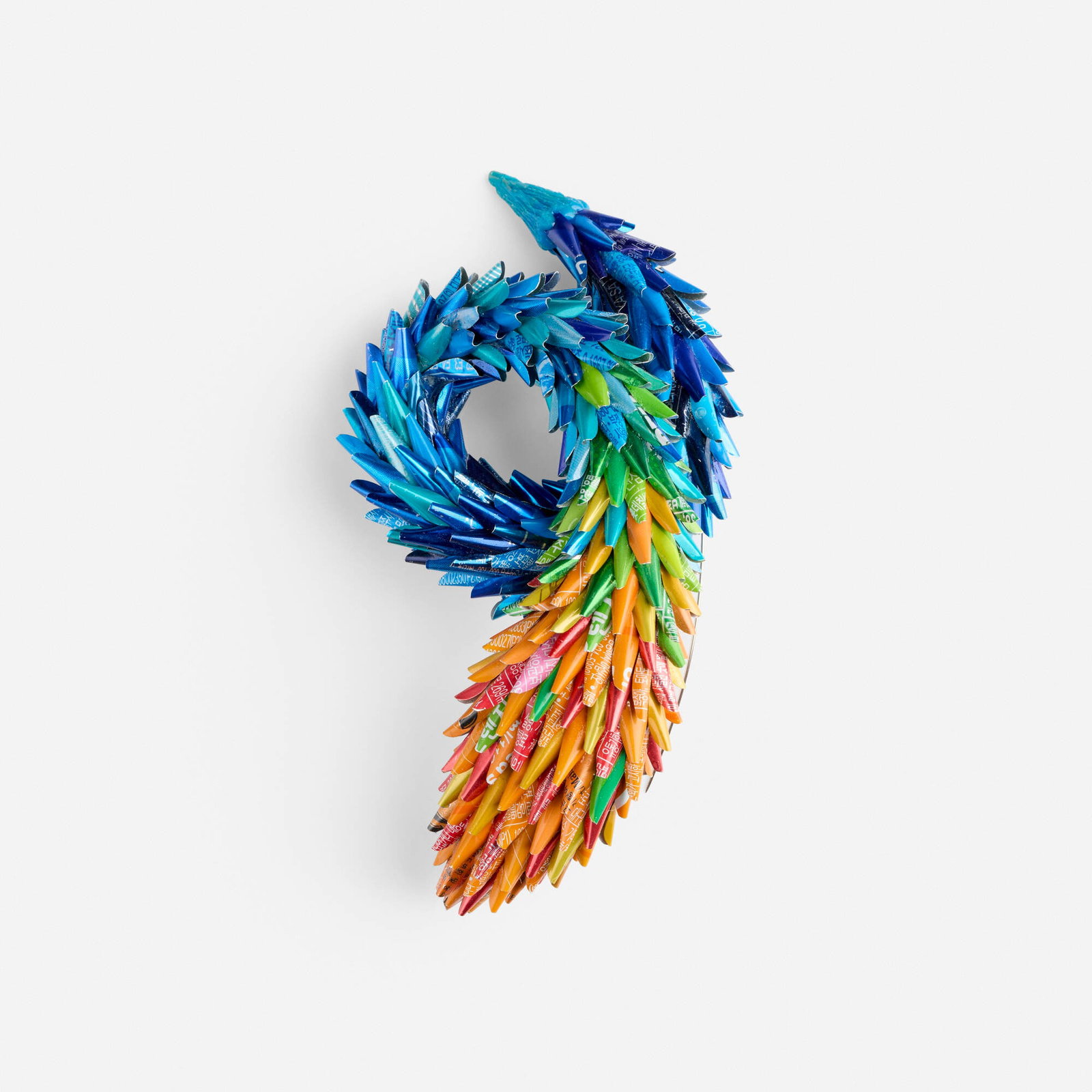 Eunseok Han, Brooch: Eunseok Han Brooch c. 2020recycled cans, brass 6 h x 3.25 w x 1.875 d in (15 x 8 x 5 cm) Provenance: Collection of Marge Brown Kalodner and Philip Kalodner